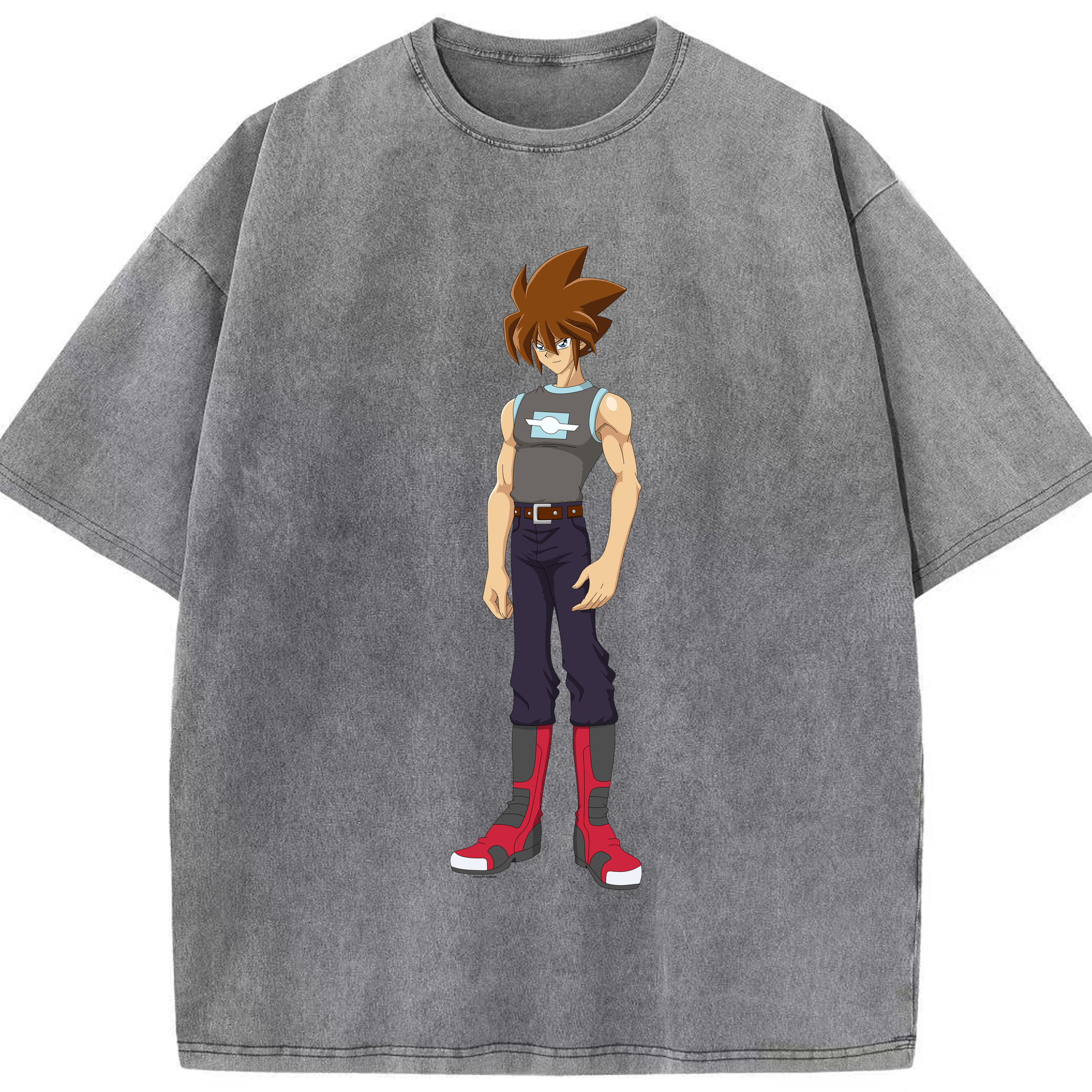 （画像用） 遊☆戯☆王 Yu-Gi-Oh! 綿100% ヴィンテージ風 半袖Tシャツ（フロントプリント）