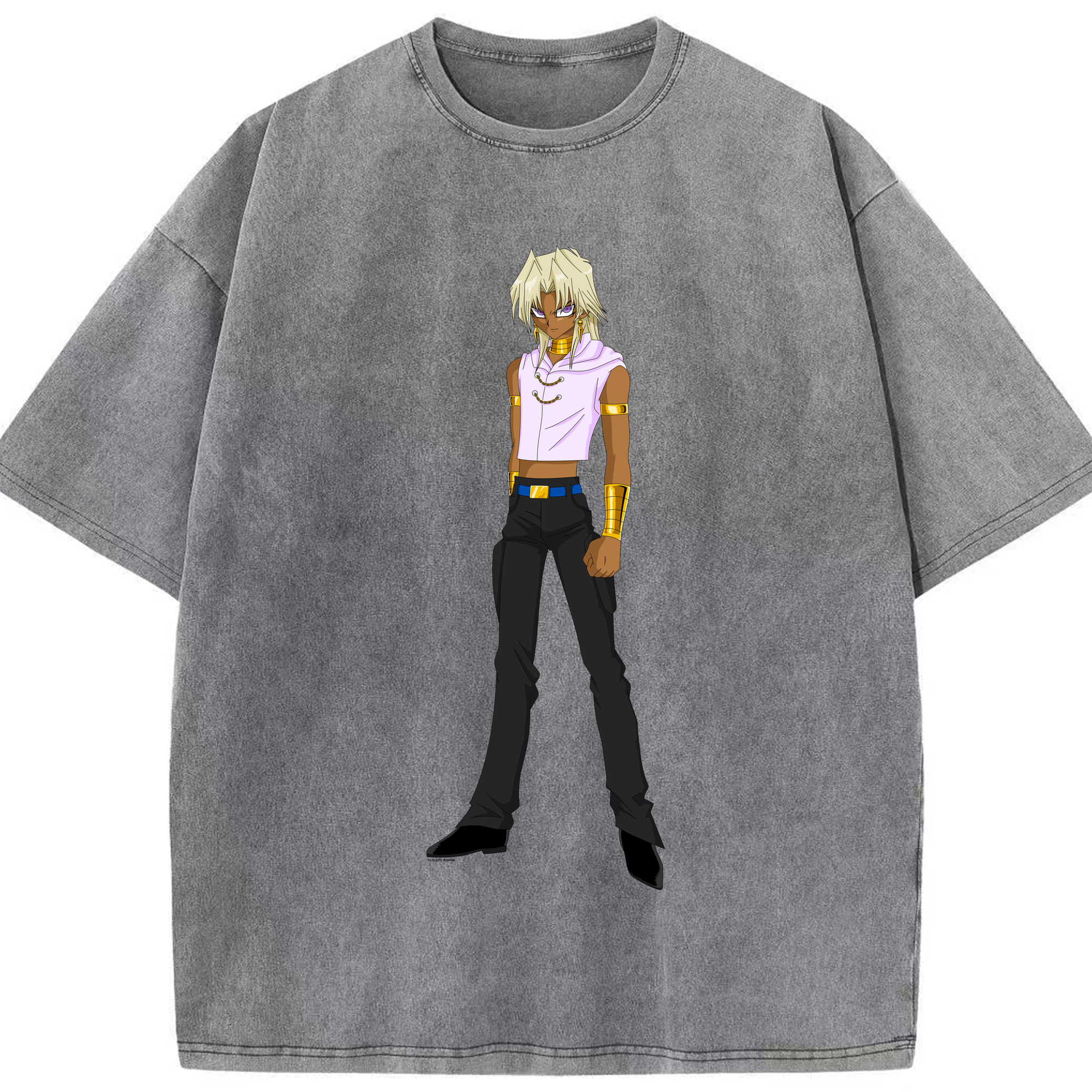 （画像用） 遊☆戯☆王 Yu-Gi-Oh! 綿100% ヴィンテージ風 半袖Tシャツ（フロントプリント）