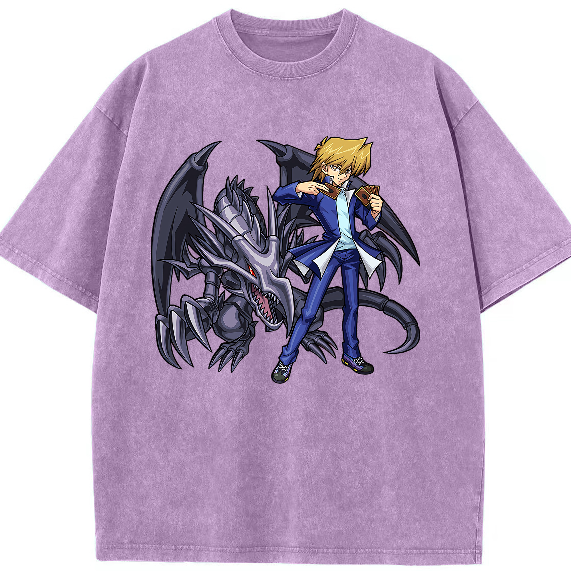 （画像用） 遊☆戯☆王 Yu-Gi-Oh! 綿100% ヴィンテージ風 半袖Tシャツ（フロントプリント）