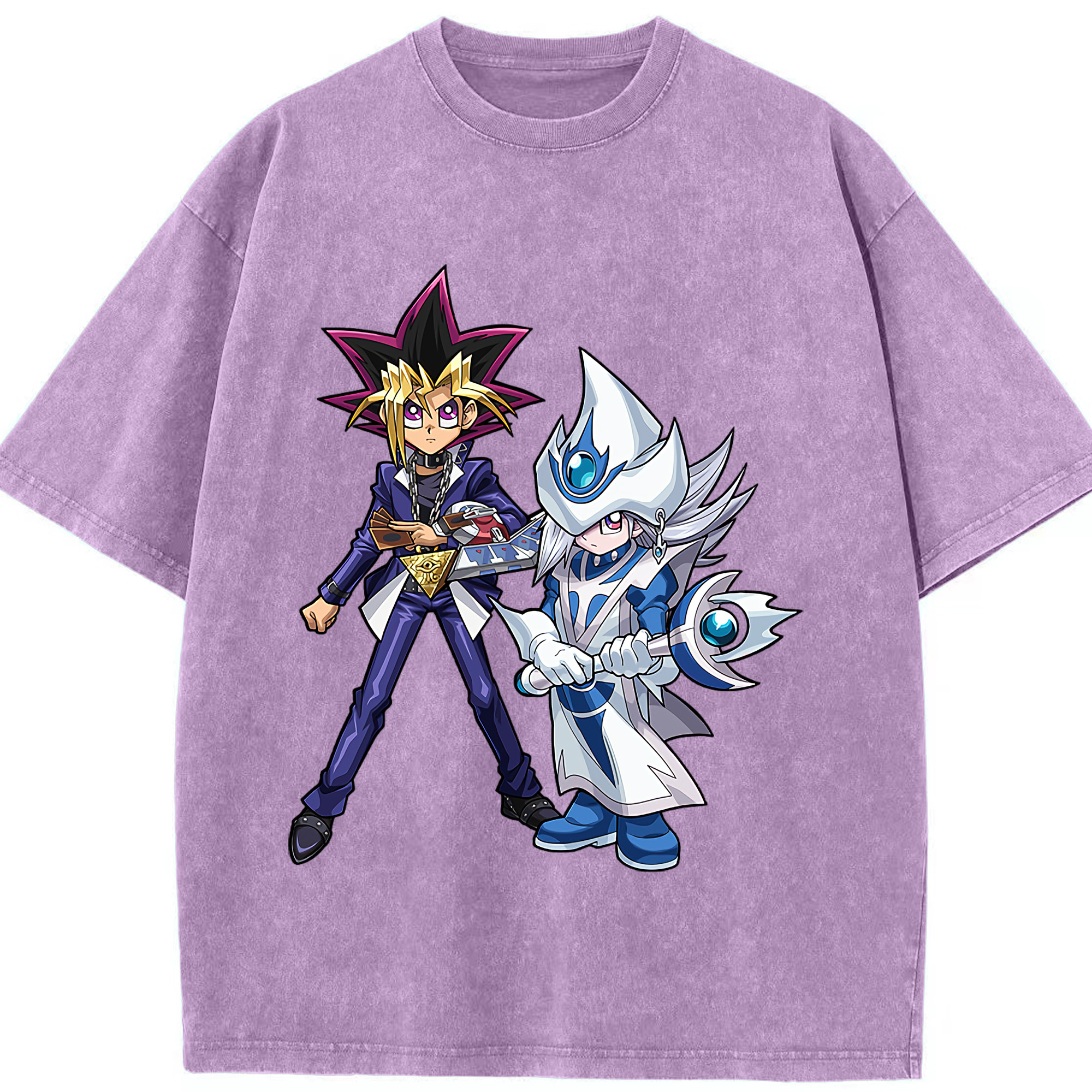 （画像用） 遊☆戯☆王 Yu-Gi-Oh! 綿100% ヴィンテージ風 半袖Tシャツ（フロントプリント）