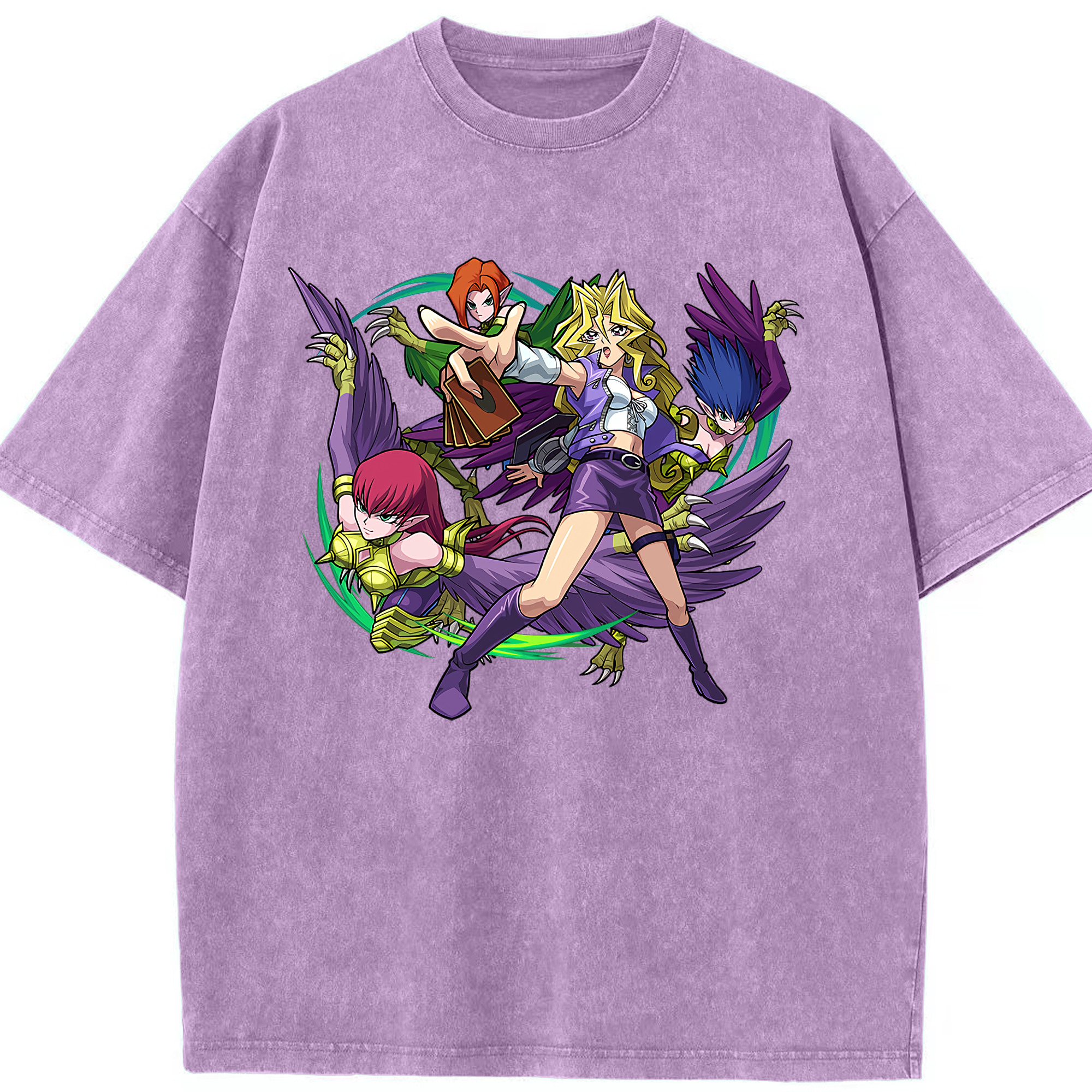 （画像用） 遊☆戯☆王 Yu-Gi-Oh! 綿100% ヴィンテージ風 半袖Tシャツ（フロントプリント）