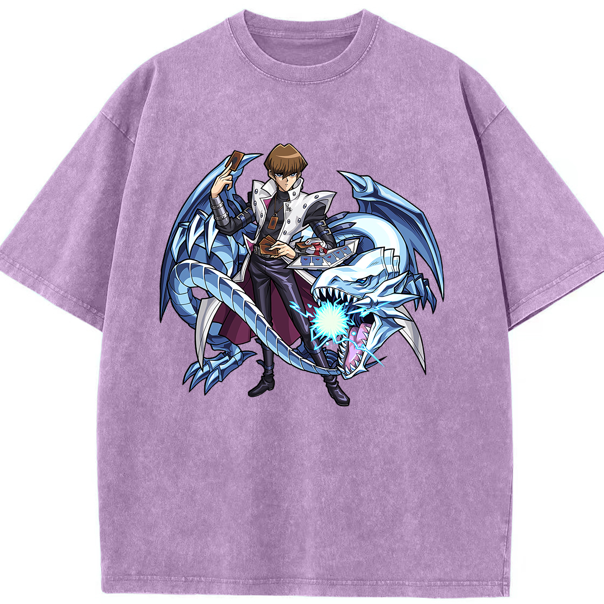 （画像用） 遊☆戯☆王 Yu-Gi-Oh! 綿100% ヴィンテージ風 半袖Tシャツ（フロントプリント）