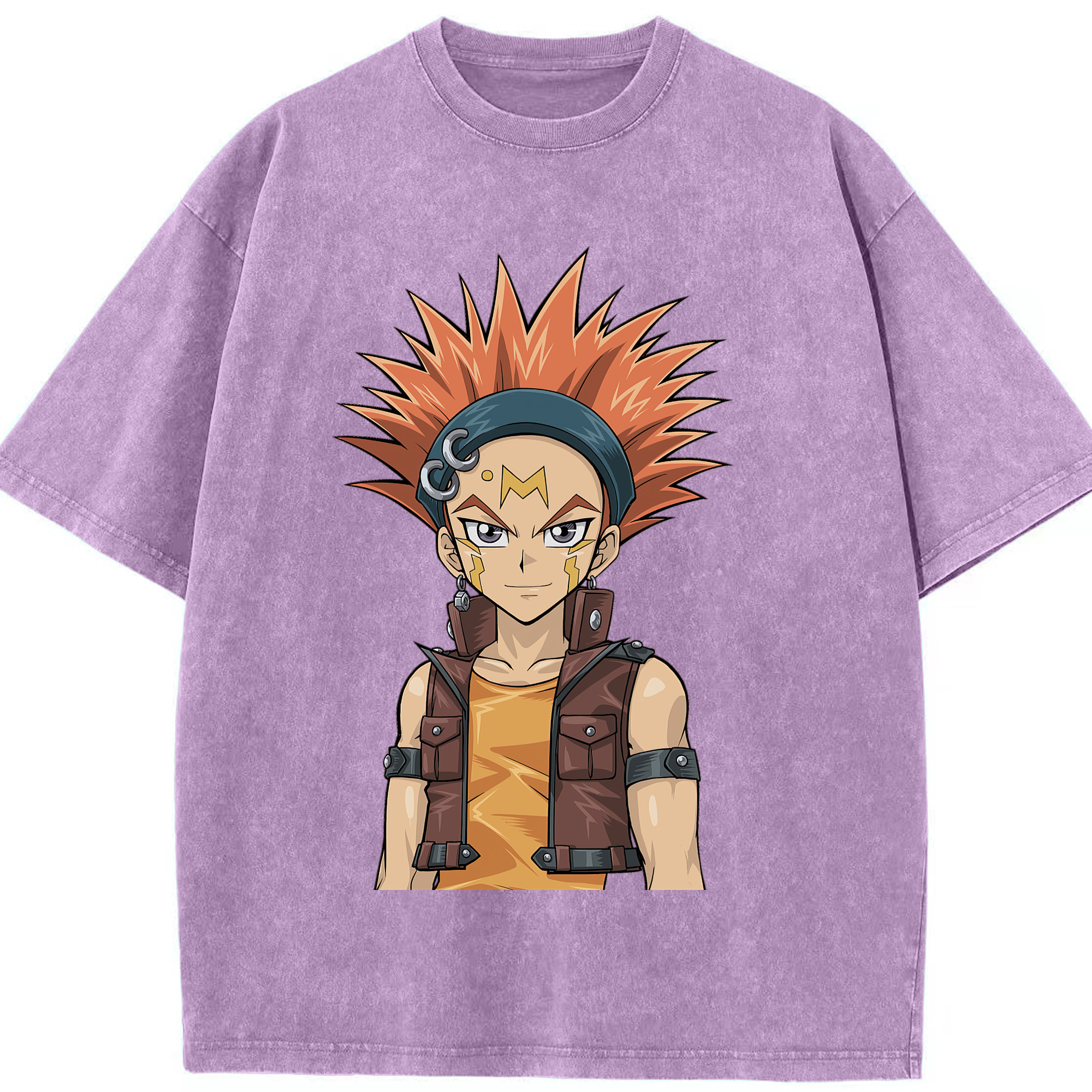 （画像用） 遊☆戯☆王 Yu-Gi-Oh! 綿100% ヴィンテージ風 半袖Tシャツ（フロントプリント）