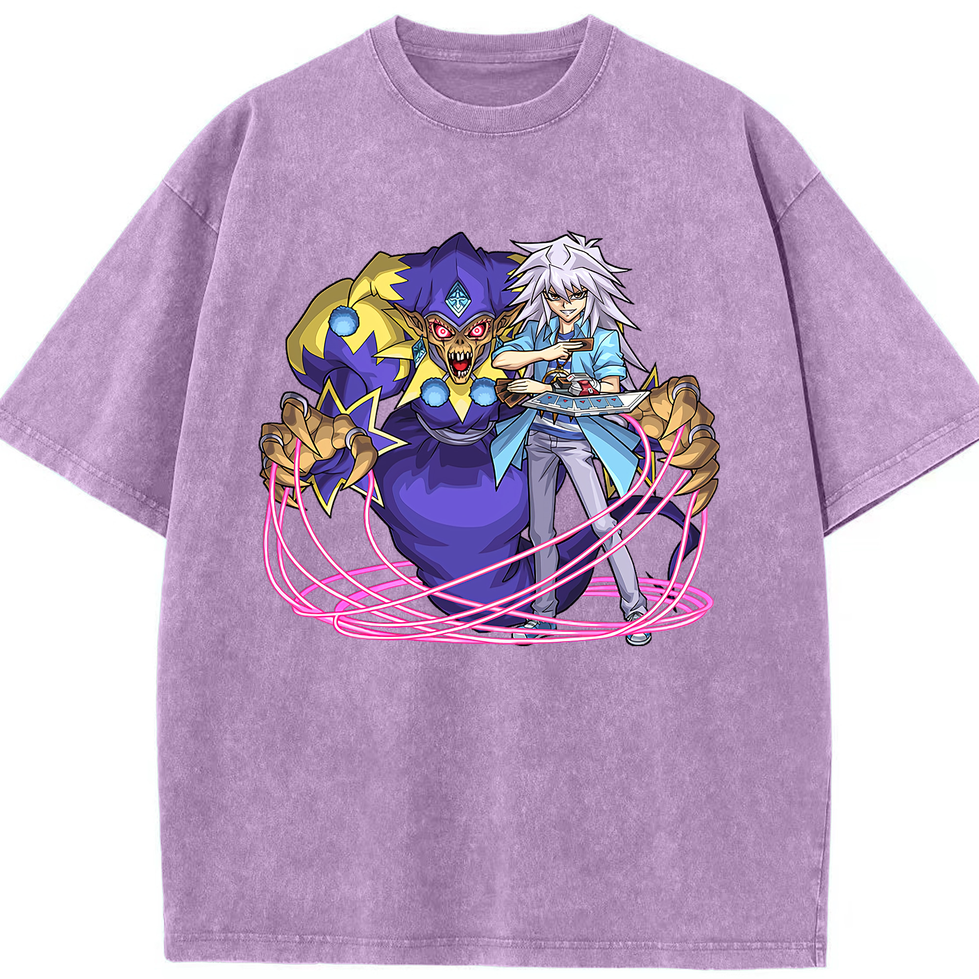 （画像用） 遊☆戯☆王 Yu-Gi-Oh! 綿100% ヴィンテージ風 半袖Tシャツ（フロントプリント）