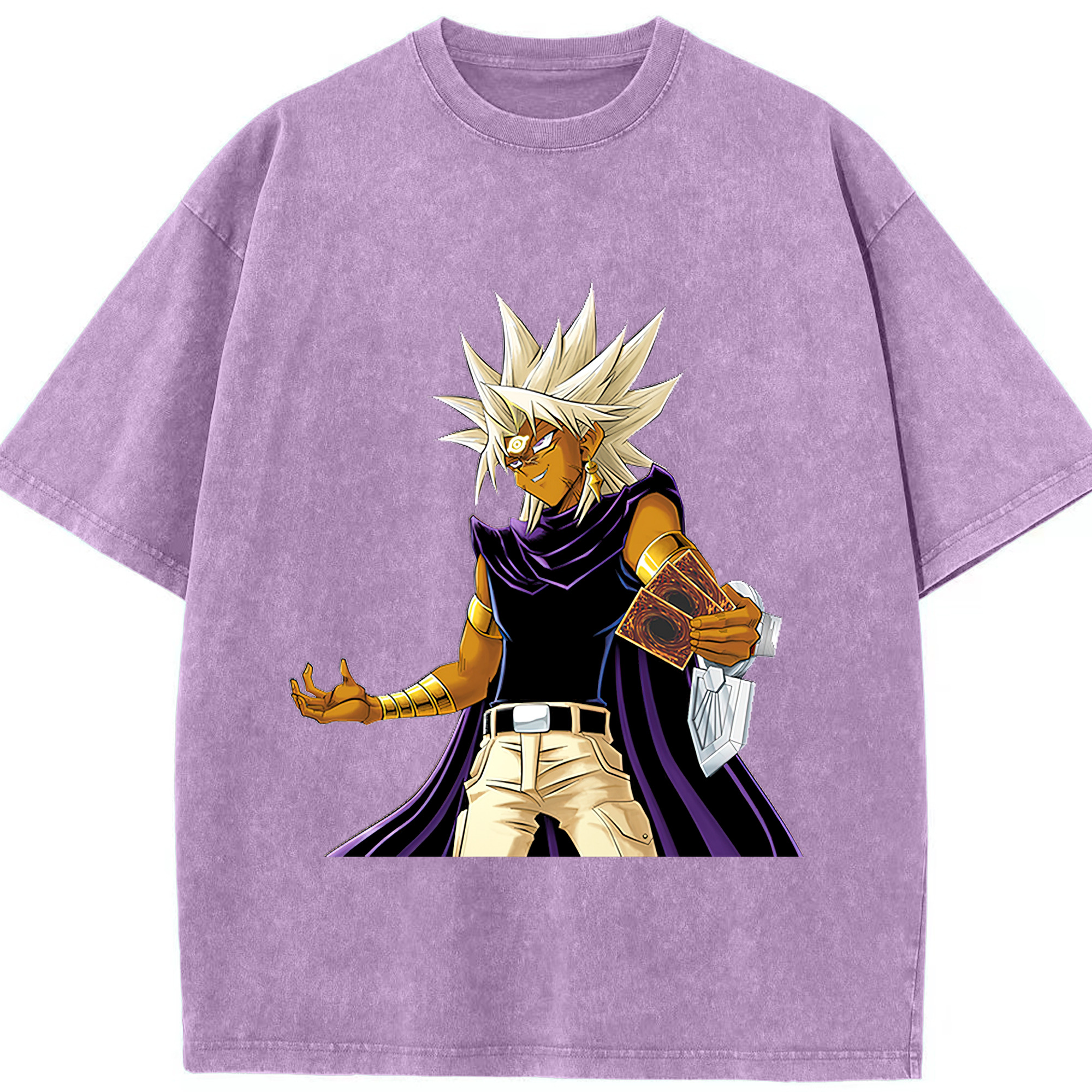 （画像用） 遊☆戯☆王 Yu-Gi-Oh! 綿100% ヴィンテージ風 半袖Tシャツ（フロントプリント）