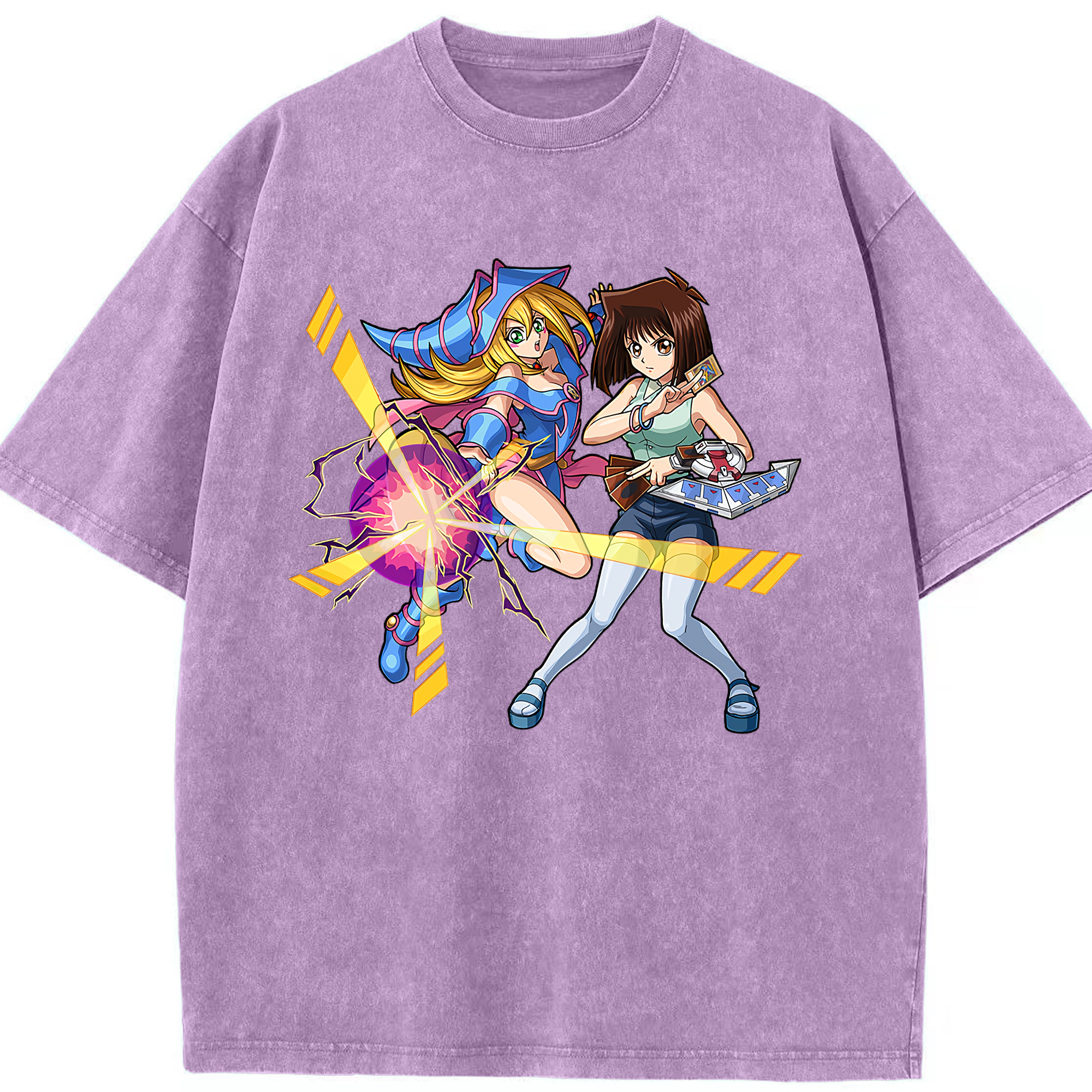 （画像用） 遊☆戯☆王 Yu-Gi-Oh! 綿100% ヴィンテージ風 半袖Tシャツ（フロントプリント）