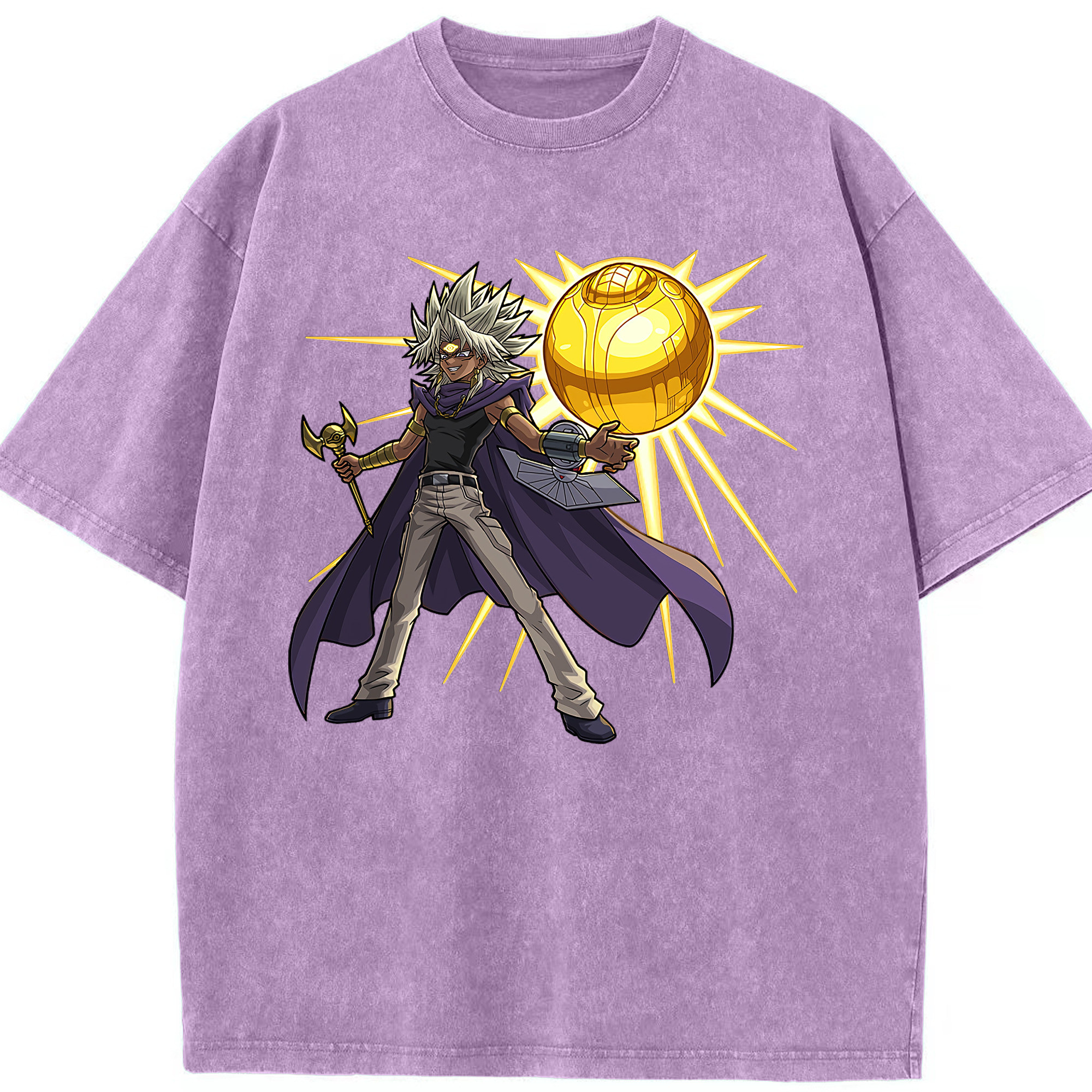 （画像用） 遊☆戯☆王 Yu-Gi-Oh! 綿100% ヴィンテージ風 半袖Tシャツ（フロントプリント）
