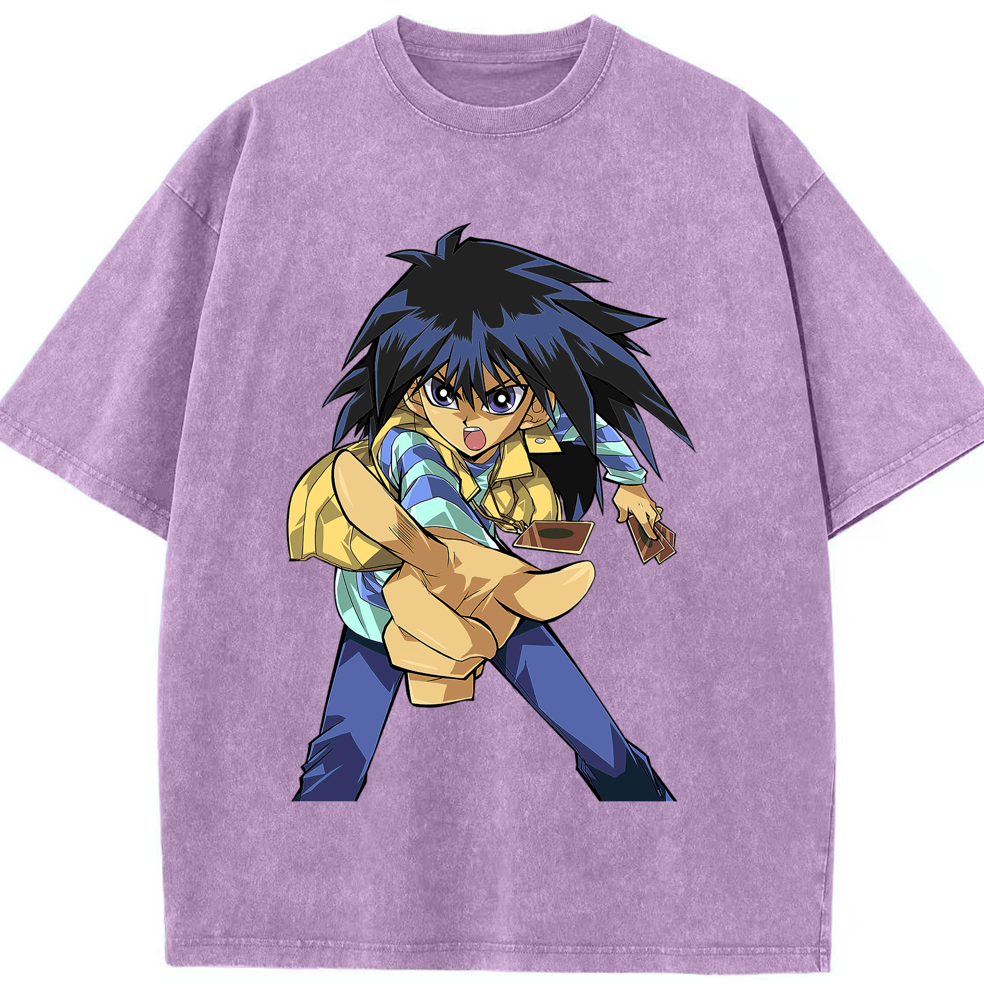 （画像用） 遊☆戯☆王 Yu-Gi-Oh! 綿100% ヴィンテージ風 半袖Tシャツ（フロントプリント）