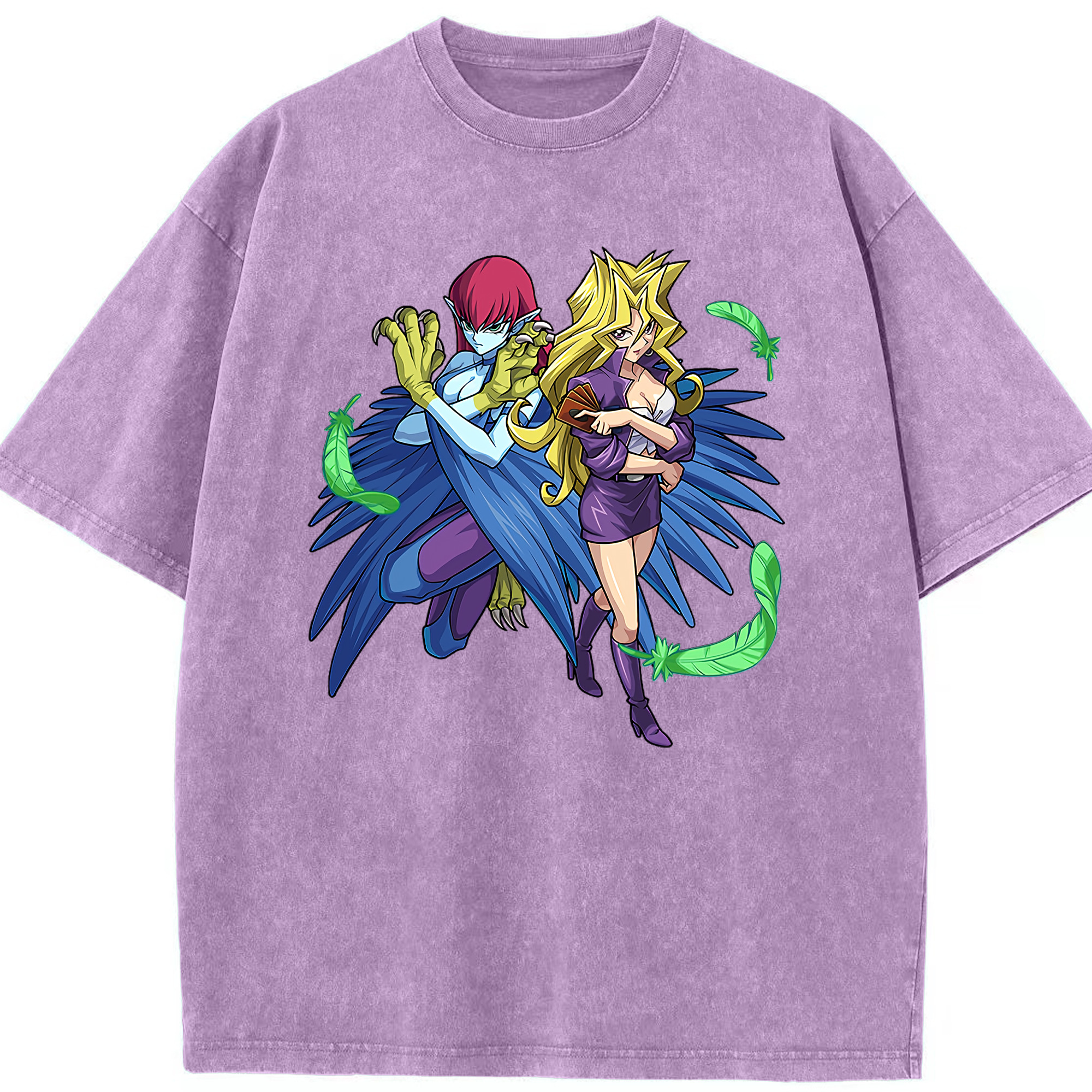 （画像用） 遊☆戯☆王 Yu-Gi-Oh! 綿100% ヴィンテージ風 半袖Tシャツ（フロントプリント）