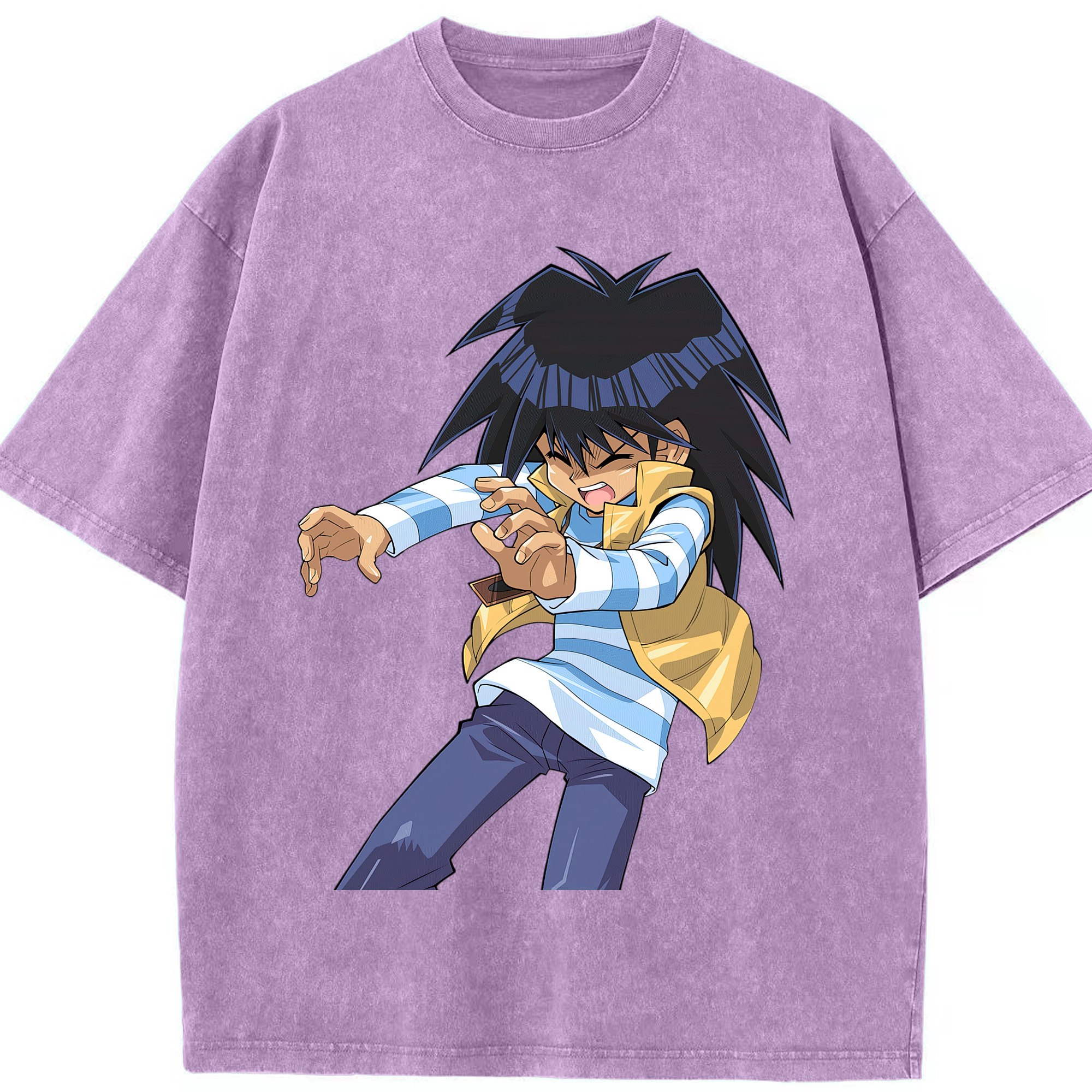 （画像用） 遊☆戯☆王 Yu-Gi-Oh! 綿100% ヴィンテージ風 半袖Tシャツ（フロントプリント）
