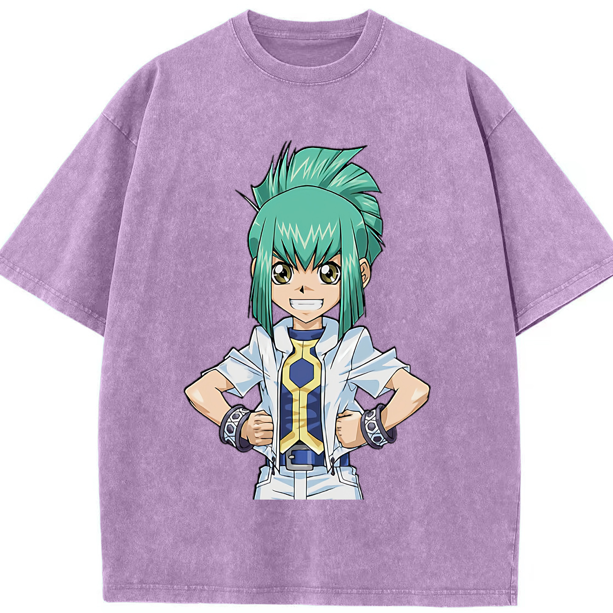 （画像用） 遊☆戯☆王 Yu-Gi-Oh! 綿100% ヴィンテージ風 半袖Tシャツ（フロントプリント）