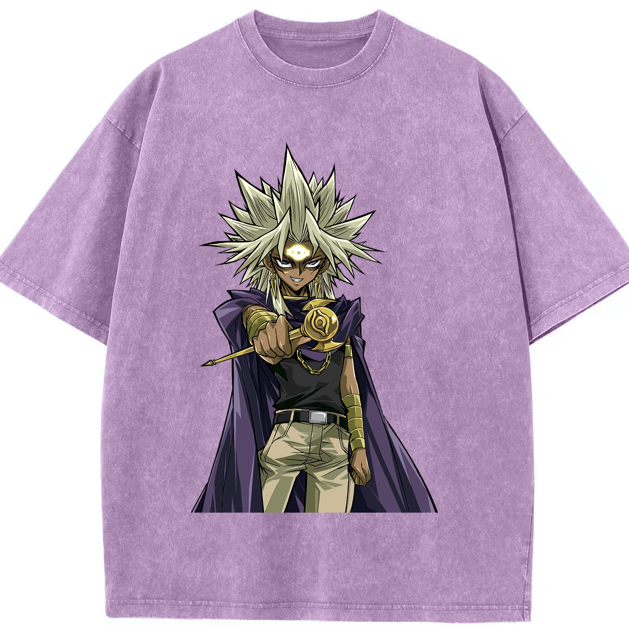 （画像用） 遊☆戯☆王 Yu-Gi-Oh! 綿100% ヴィンテージ風 半袖Tシャツ（フロントプリント）
