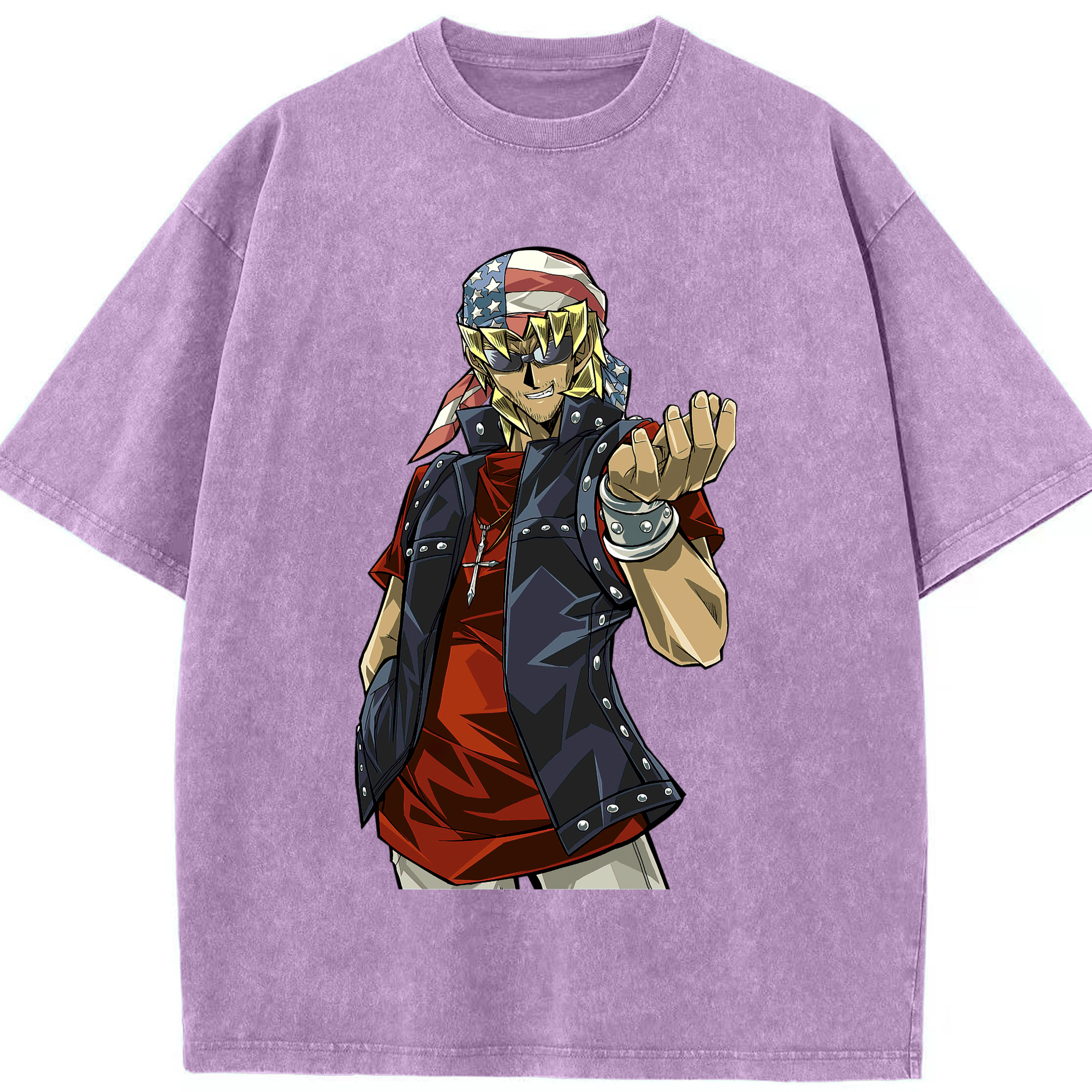 （画像用） 遊☆戯☆王 Yu-Gi-Oh! 綿100% ヴィンテージ風 半袖Tシャツ（フロントプリント）
