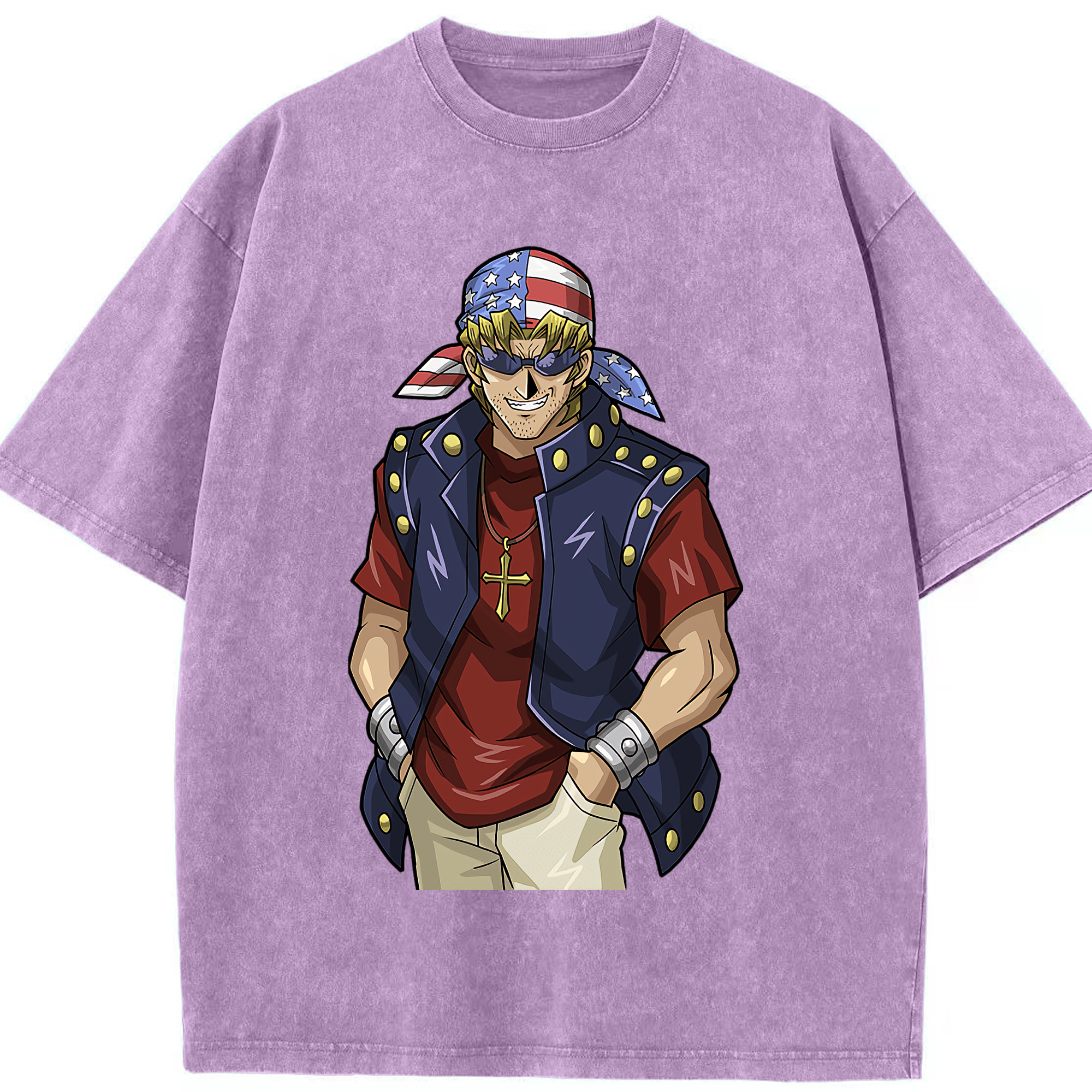 （画像用） 遊☆戯☆王 Yu-Gi-Oh! 綿100% ヴィンテージ風 半袖Tシャツ（フロントプリント）