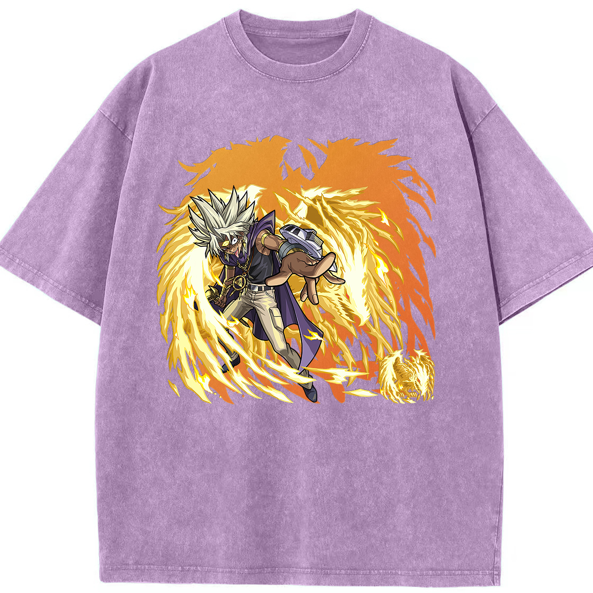 （画像用） 遊☆戯☆王 Yu-Gi-Oh! 綿100% ヴィンテージ風 半袖Tシャツ（フロントプリント）
