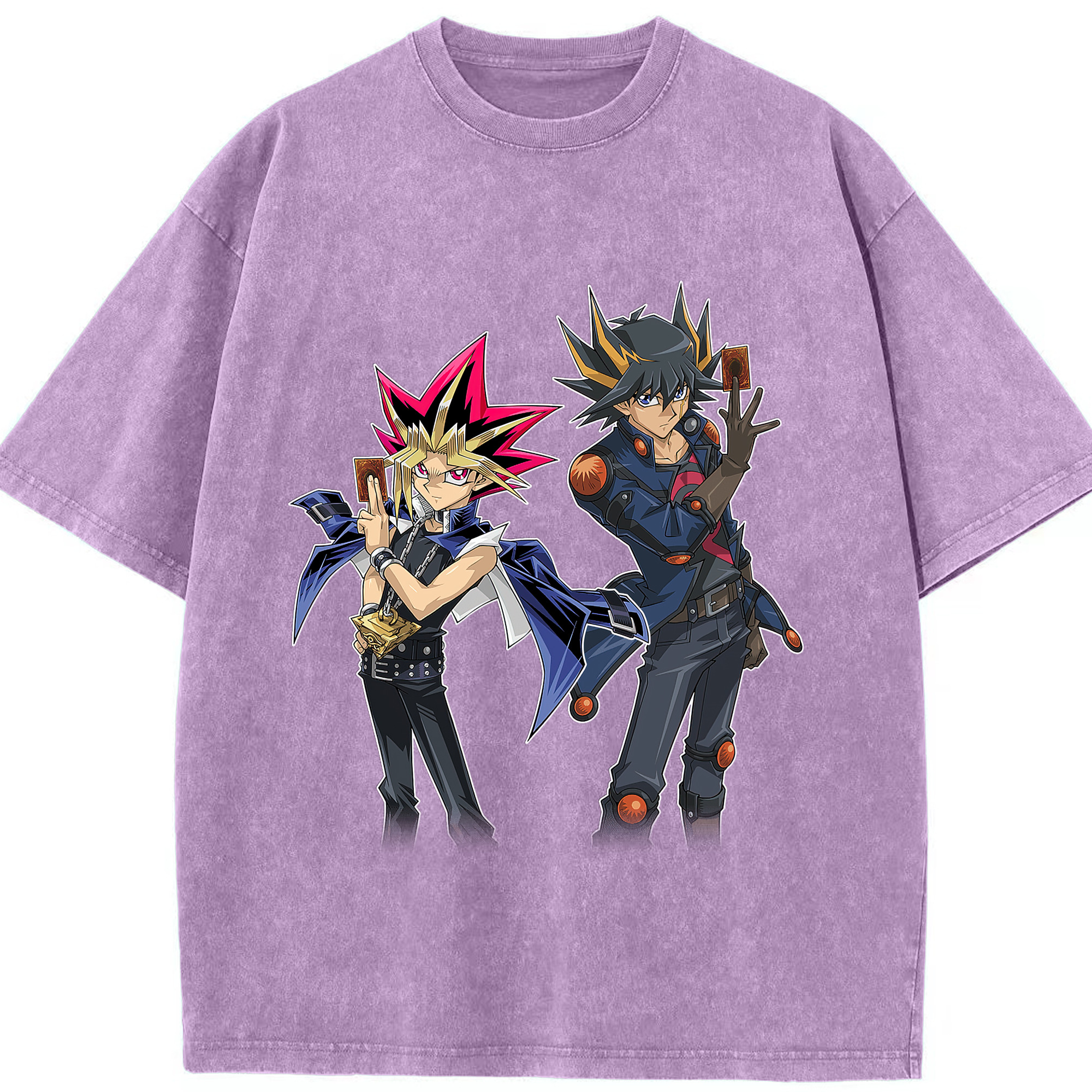 （画像用） 遊☆戯☆王 Yu-Gi-Oh! 綿100% ヴィンテージ風 半袖Tシャツ（フロントプリント）