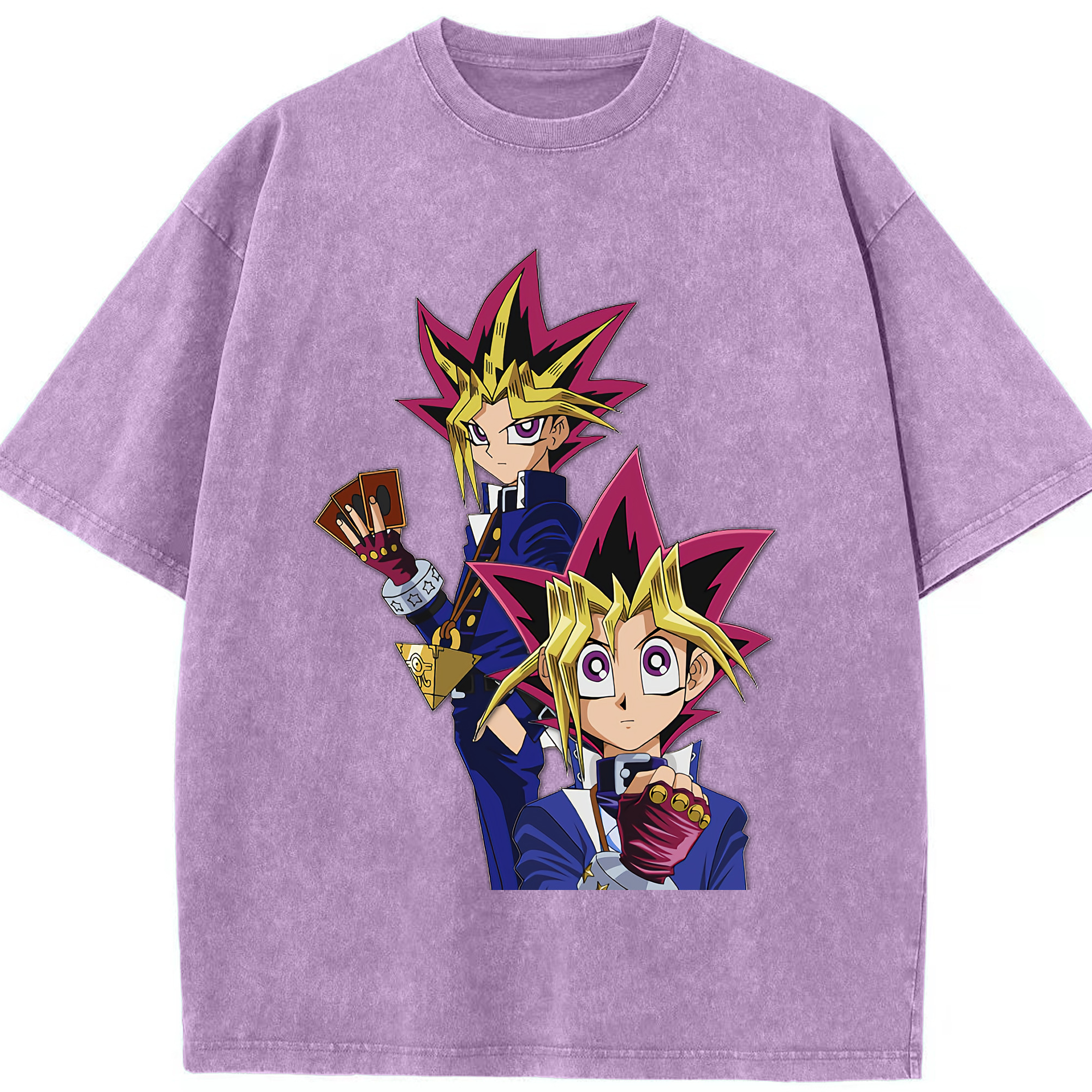 （画像用） 遊☆戯☆王 Yu-Gi-Oh! 綿100% ヴィンテージ風 半袖Tシャツ（フロントプリント）
