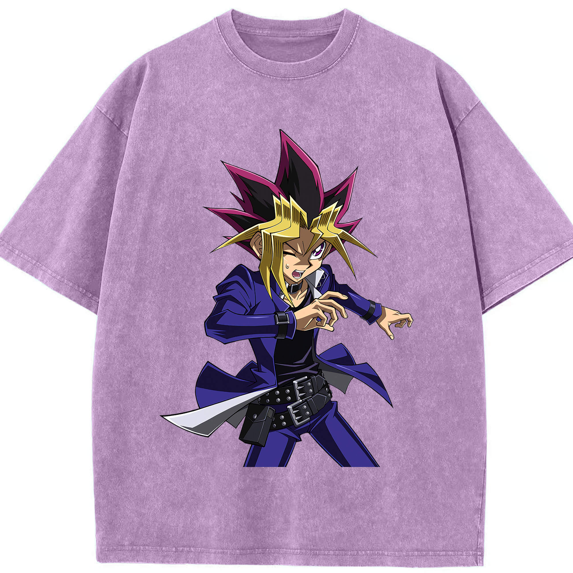 （画像用） 遊☆戯☆王 Yu-Gi-Oh! 綿100% ヴィンテージ風 半袖Tシャツ（フロントプリント）