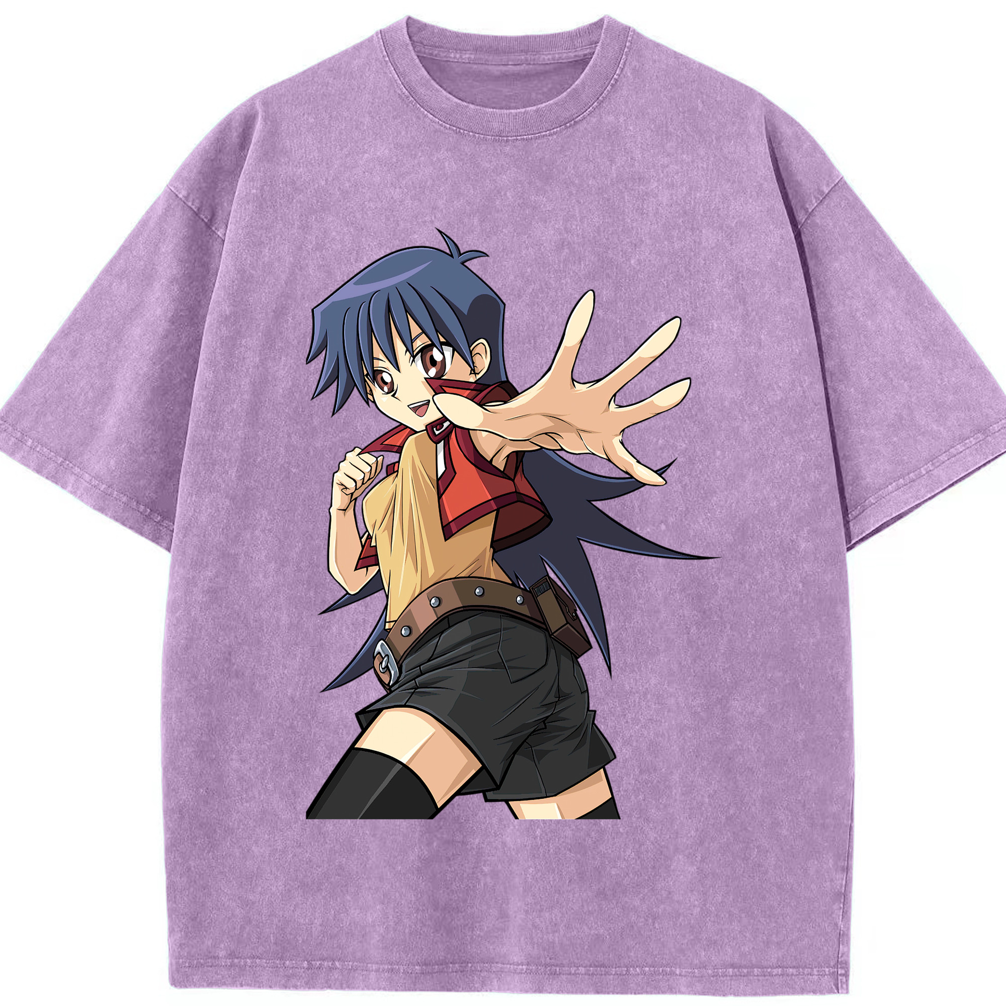 （画像用） 遊☆戯☆王 Yu-Gi-Oh! 綿100% ヴィンテージ風 半袖Tシャツ（フロントプリント）