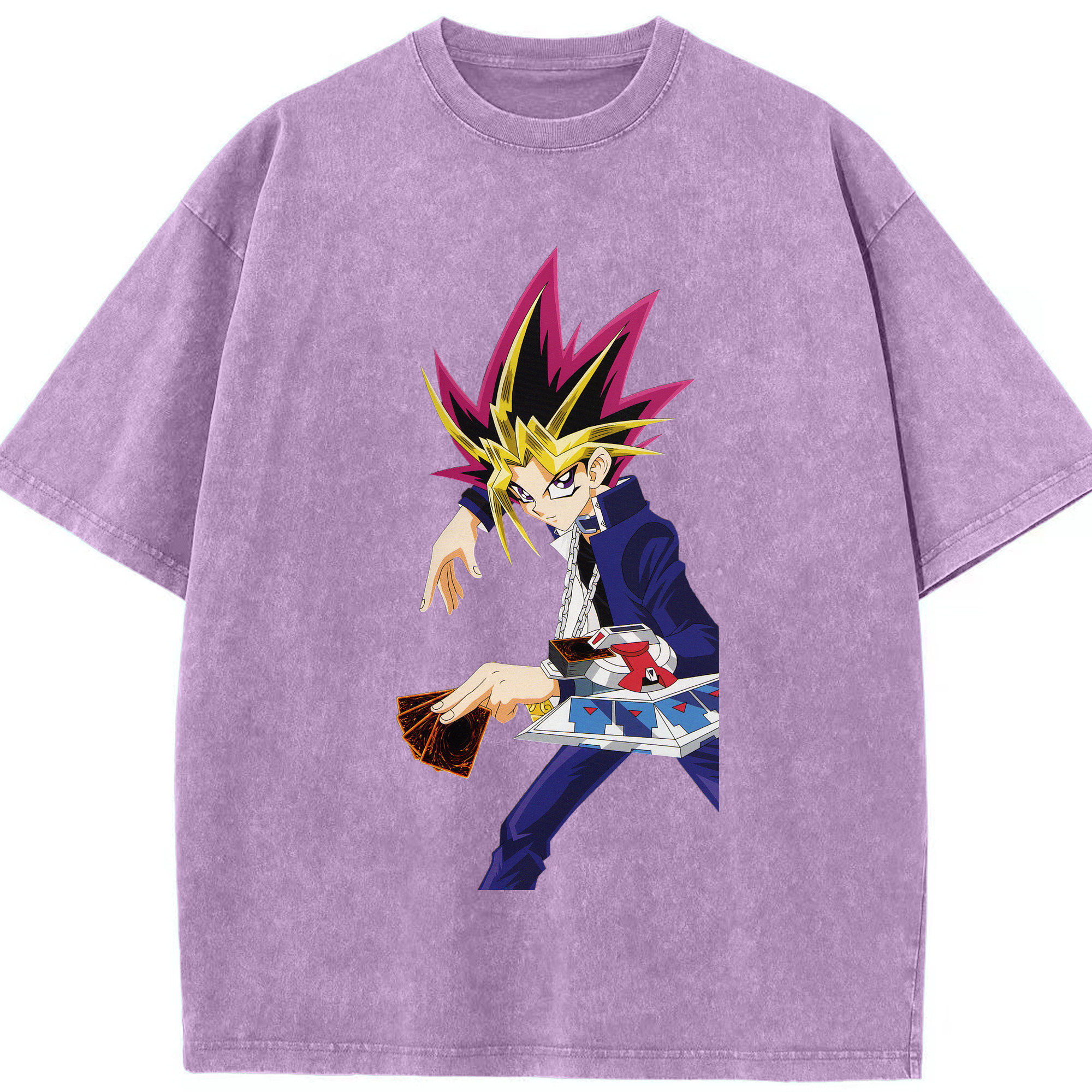 （画像用） 遊☆戯☆王 Yu-Gi-Oh! 綿100% ヴィンテージ風 半袖Tシャツ（フロントプリント）