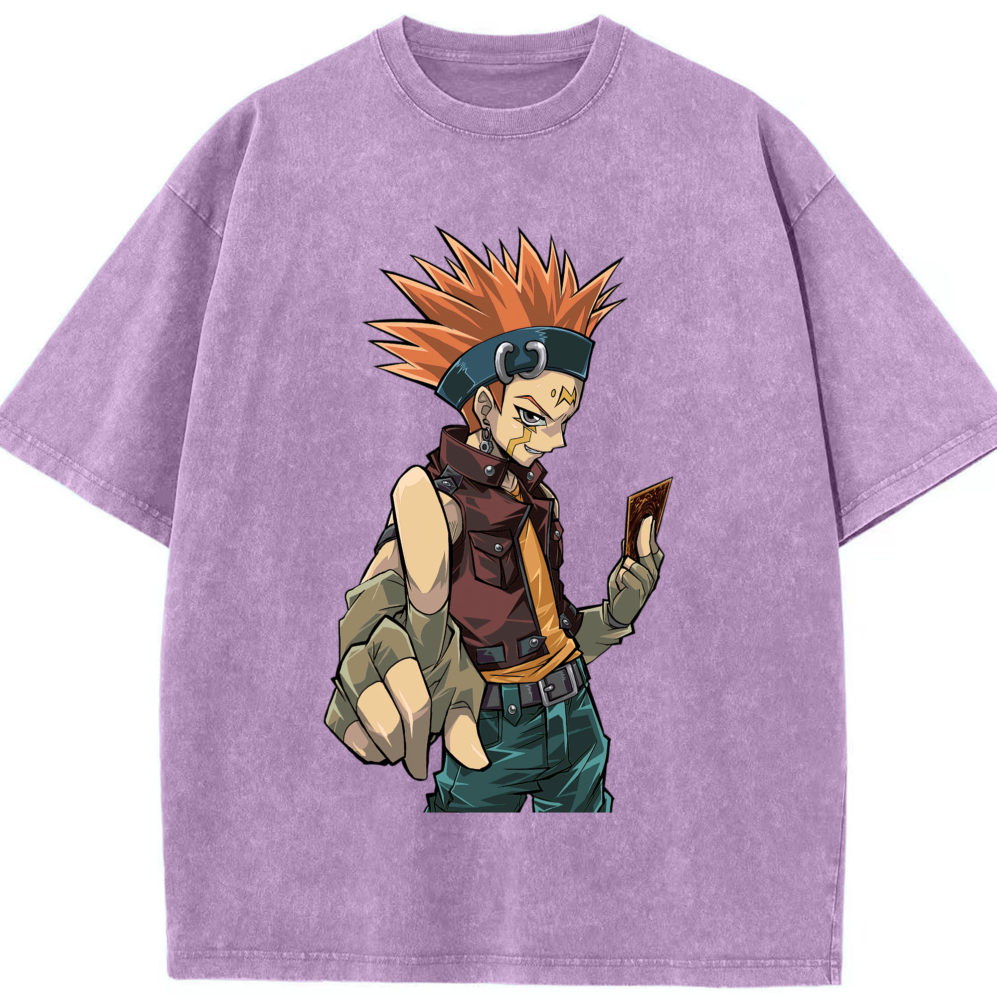 （画像用） 遊☆戯☆王 Yu-Gi-Oh! 綿100% ヴィンテージ風 半袖Tシャツ（フロントプリント）