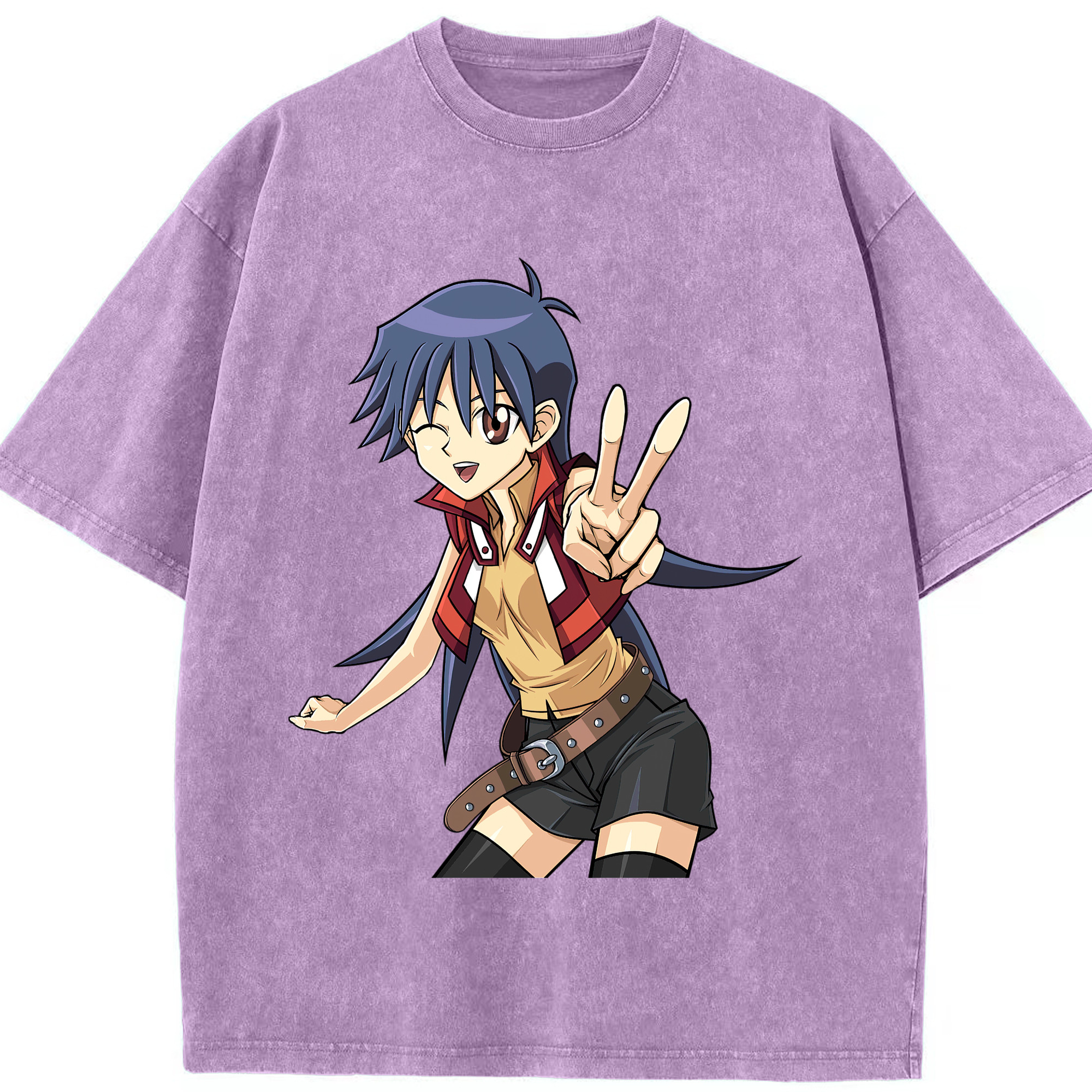 （画像用） 遊☆戯☆王 Yu-Gi-Oh! 綿100% ヴィンテージ風 半袖Tシャツ（フロントプリント）