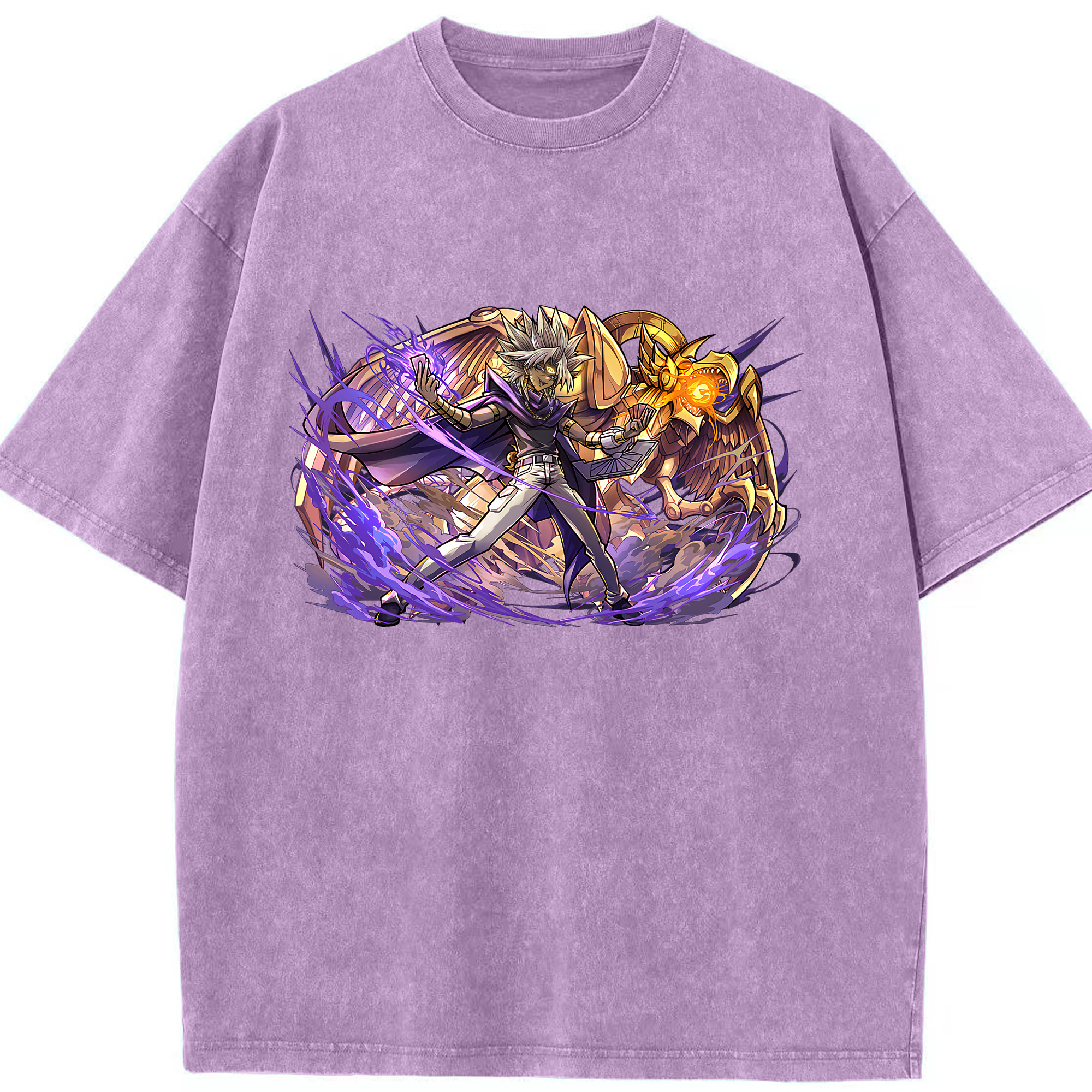 （画像用） 遊☆戯☆王 Yu-Gi-Oh! 綿100% ヴィンテージ風 半袖Tシャツ（フロントプリント）