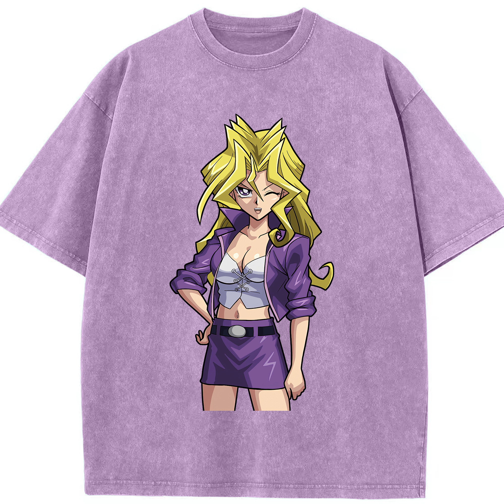 （画像用） 遊☆戯☆王 Yu-Gi-Oh! 綿100% ヴィンテージ風 半袖Tシャツ（フロントプリント）