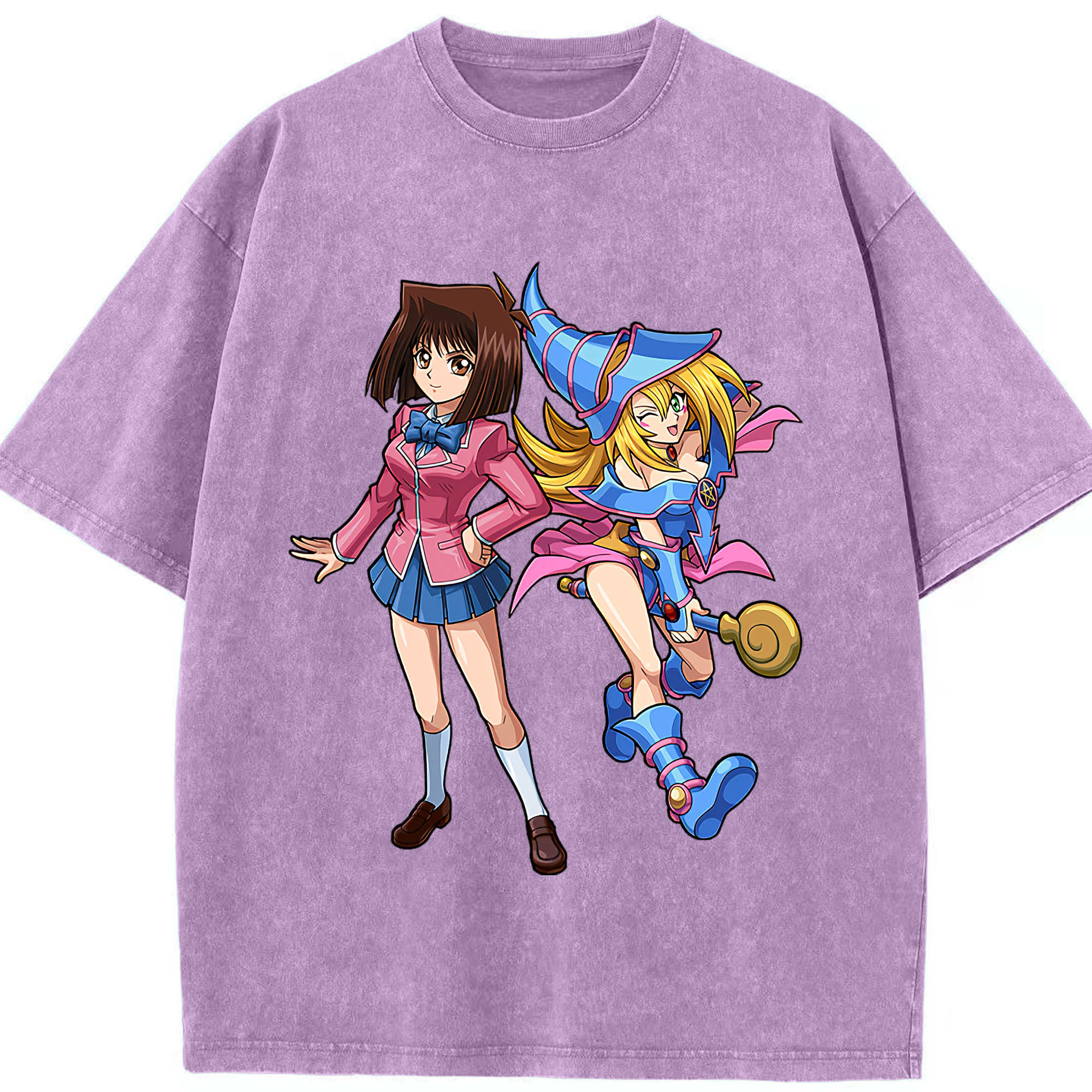 （画像用） 遊☆戯☆王 Yu-Gi-Oh! 綿100% ヴィンテージ風 半袖Tシャツ（フロントプリント）