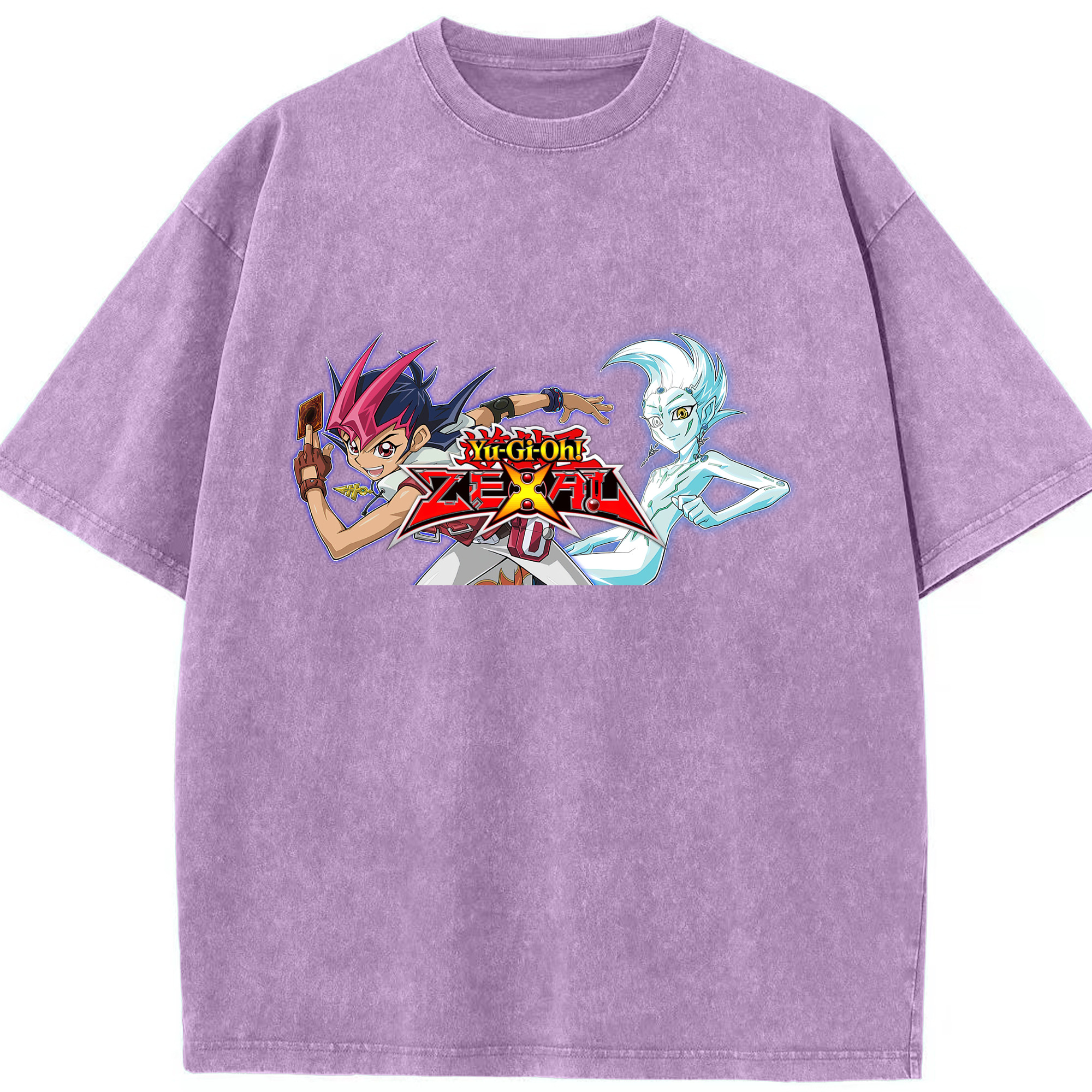 （画像用） 遊☆戯☆王 Yu-Gi-Oh! 綿100% ヴィンテージ風 半袖Tシャツ（フロントプリント）
