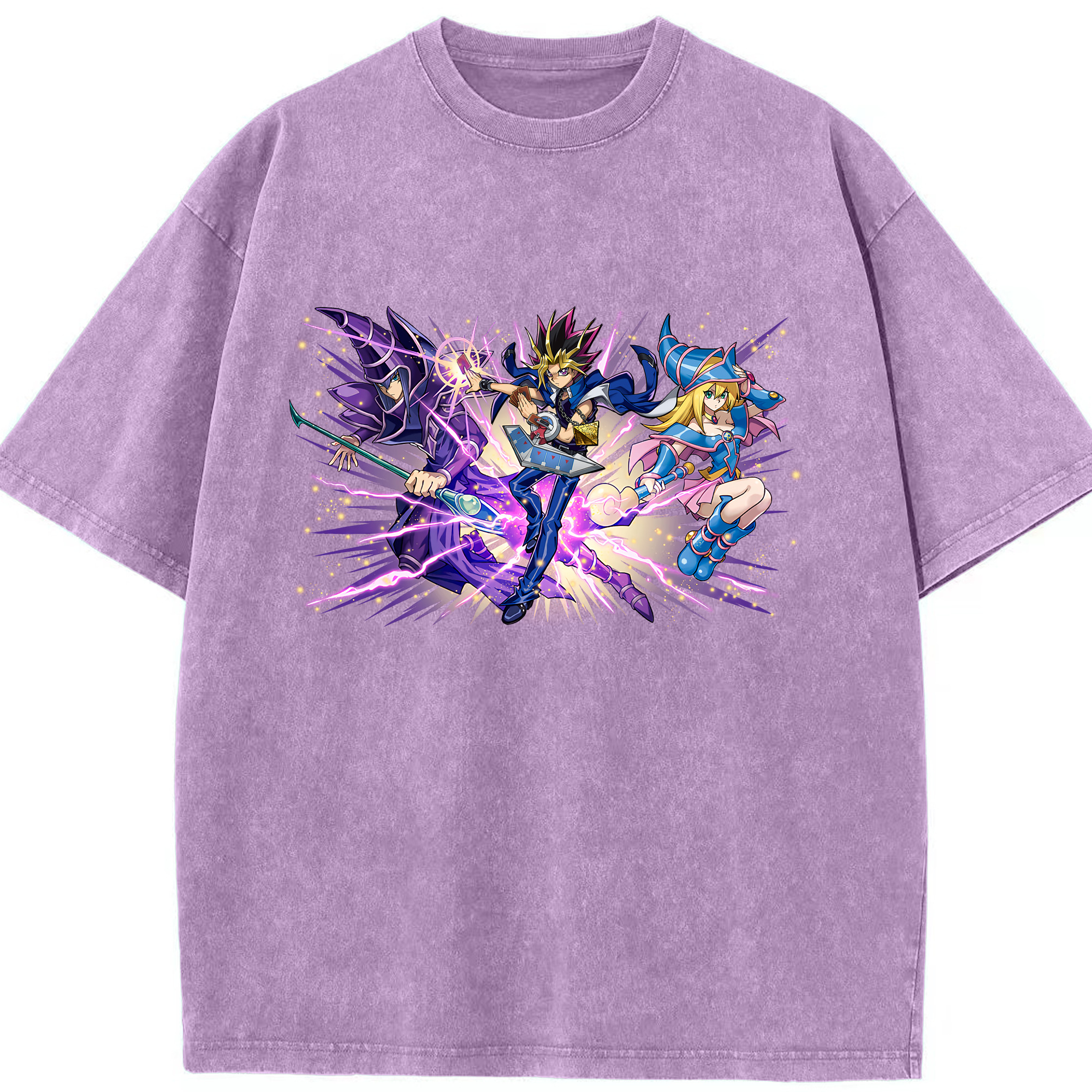 （画像用） 遊☆戯☆王 Yu-Gi-Oh! 綿100% ヴィンテージ風 半袖Tシャツ（フロントプリント）