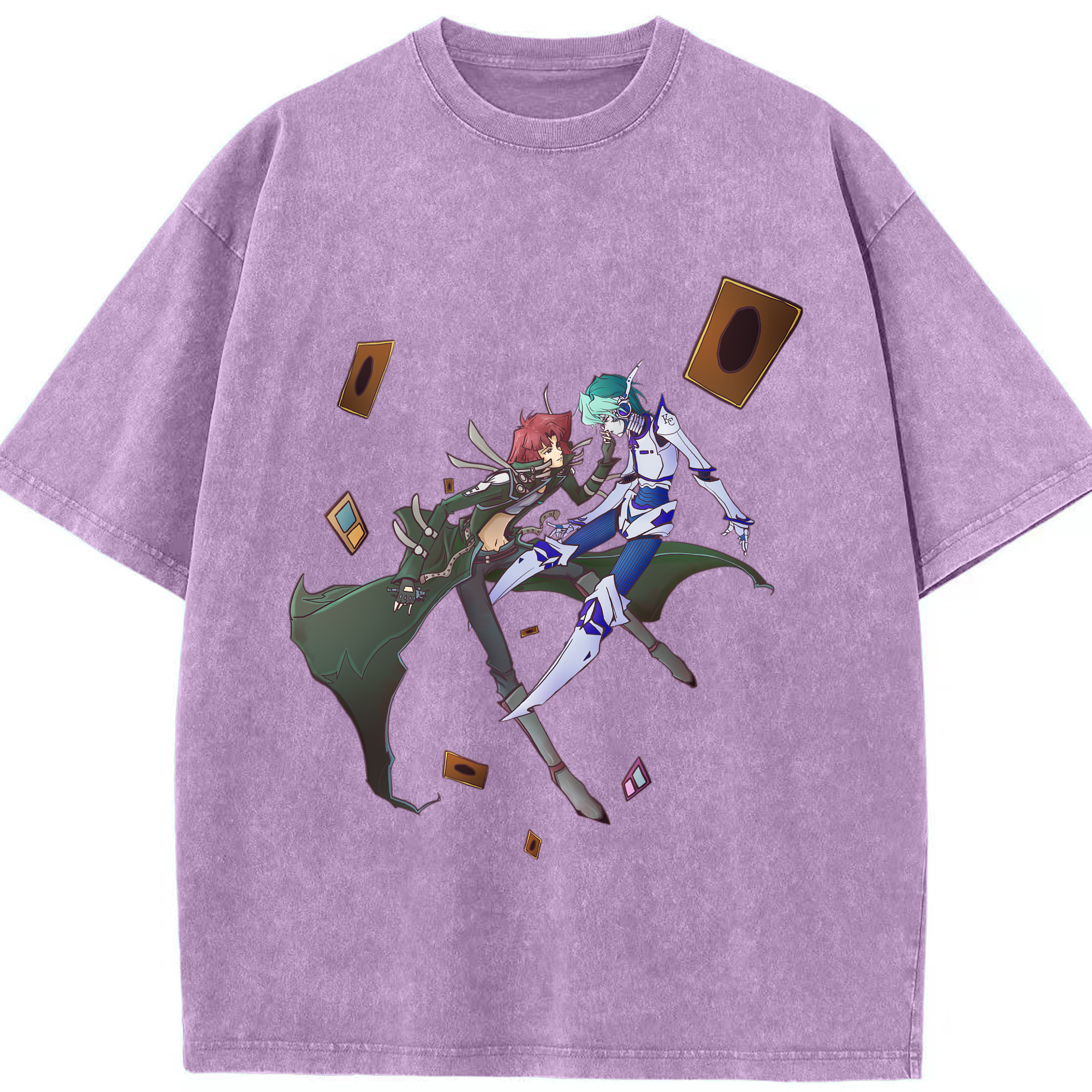 （画像用） 遊☆戯☆王 Yu-Gi-Oh! 綿100% ヴィンテージ風 半袖Tシャツ（フロントプリント）
