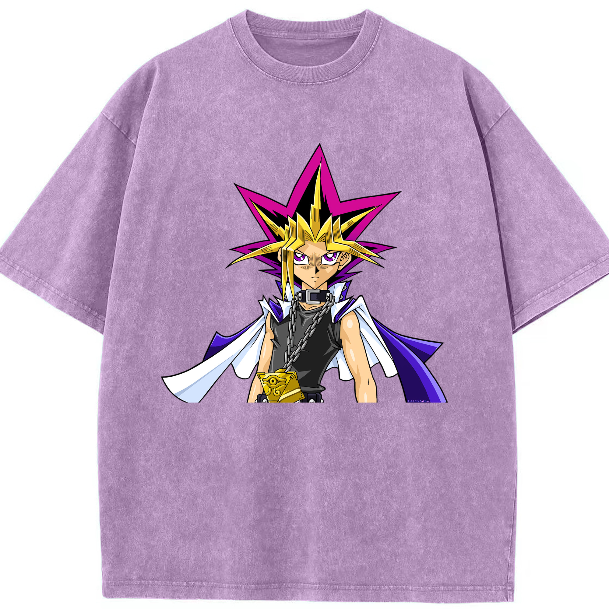 （画像用） 遊☆戯☆王 Yu-Gi-Oh! 綿100% ヴィンテージ風 半袖Tシャツ（フロントプリント）