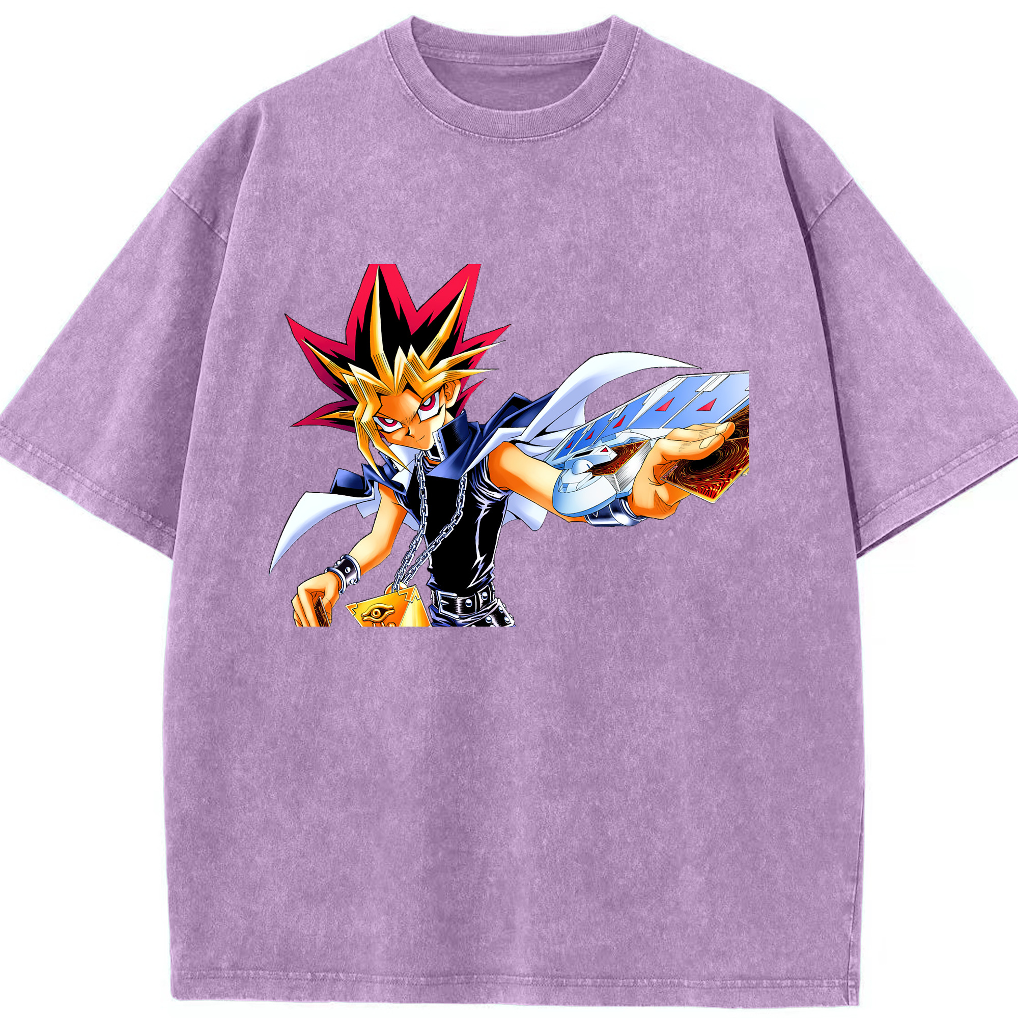 （画像用） 遊☆戯☆王 Yu-Gi-Oh! 綿100% ヴィンテージ風 半袖Tシャツ（フロントプリント）