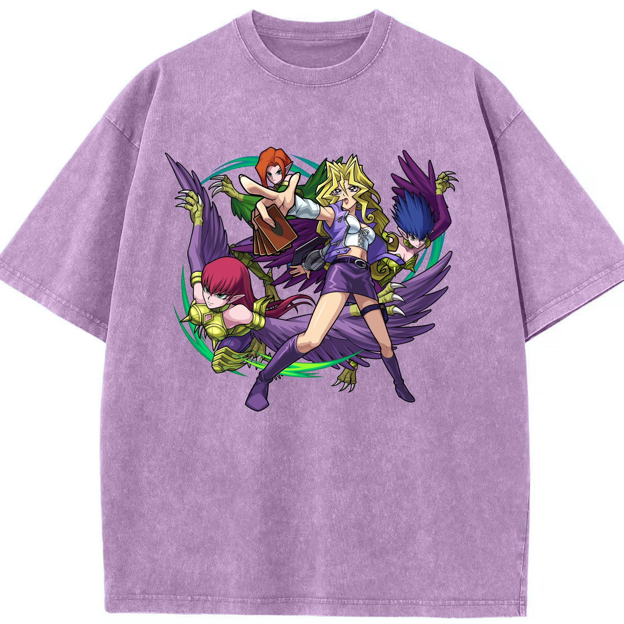 （画像用） 遊☆戯☆王 Yu-Gi-Oh! 綿100% ヴィンテージ風 半袖Tシャツ（フロントプリント）