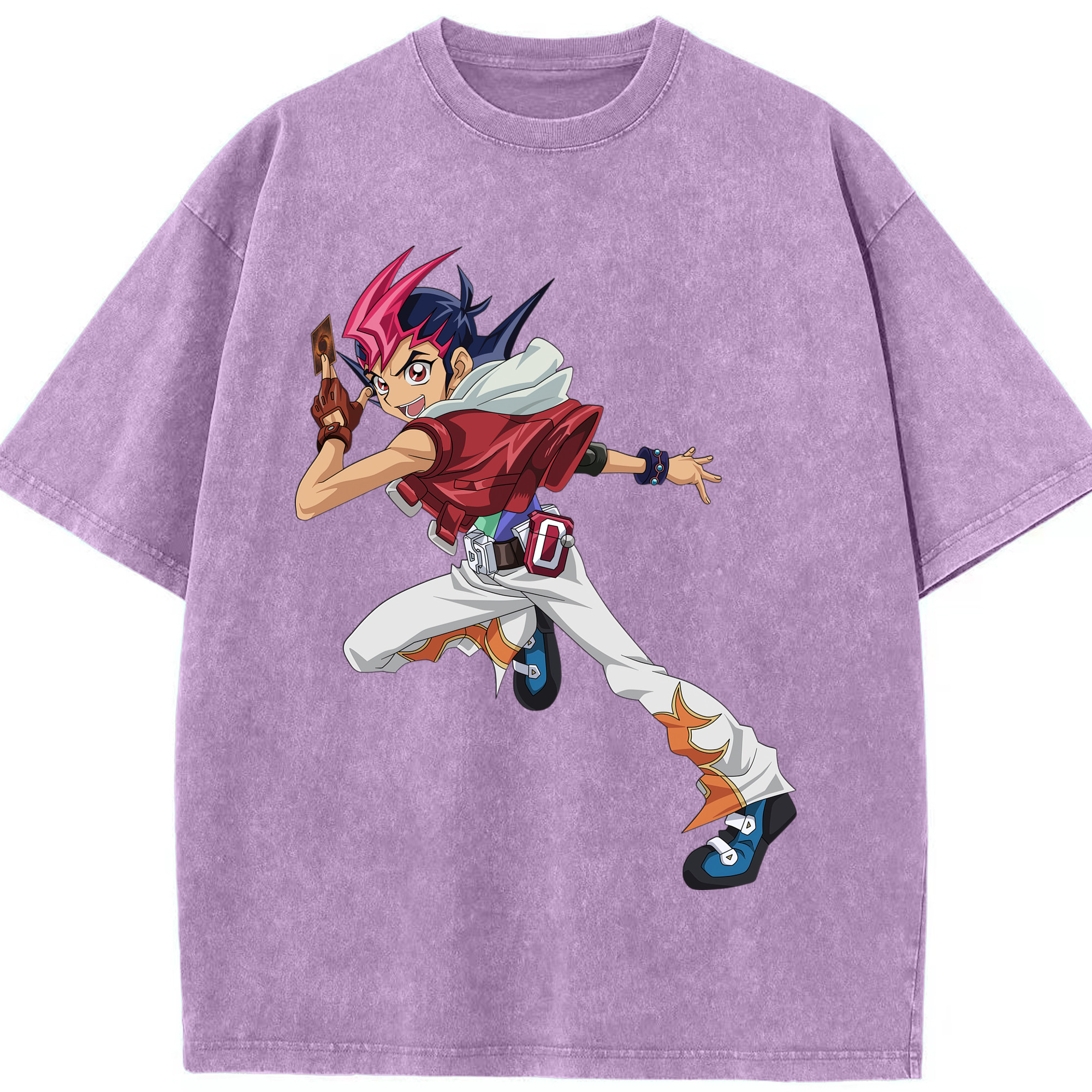 （画像用） 遊☆戯☆王 Yu-Gi-Oh! 綿100% ヴィンテージ風 半袖Tシャツ（フロントプリント）