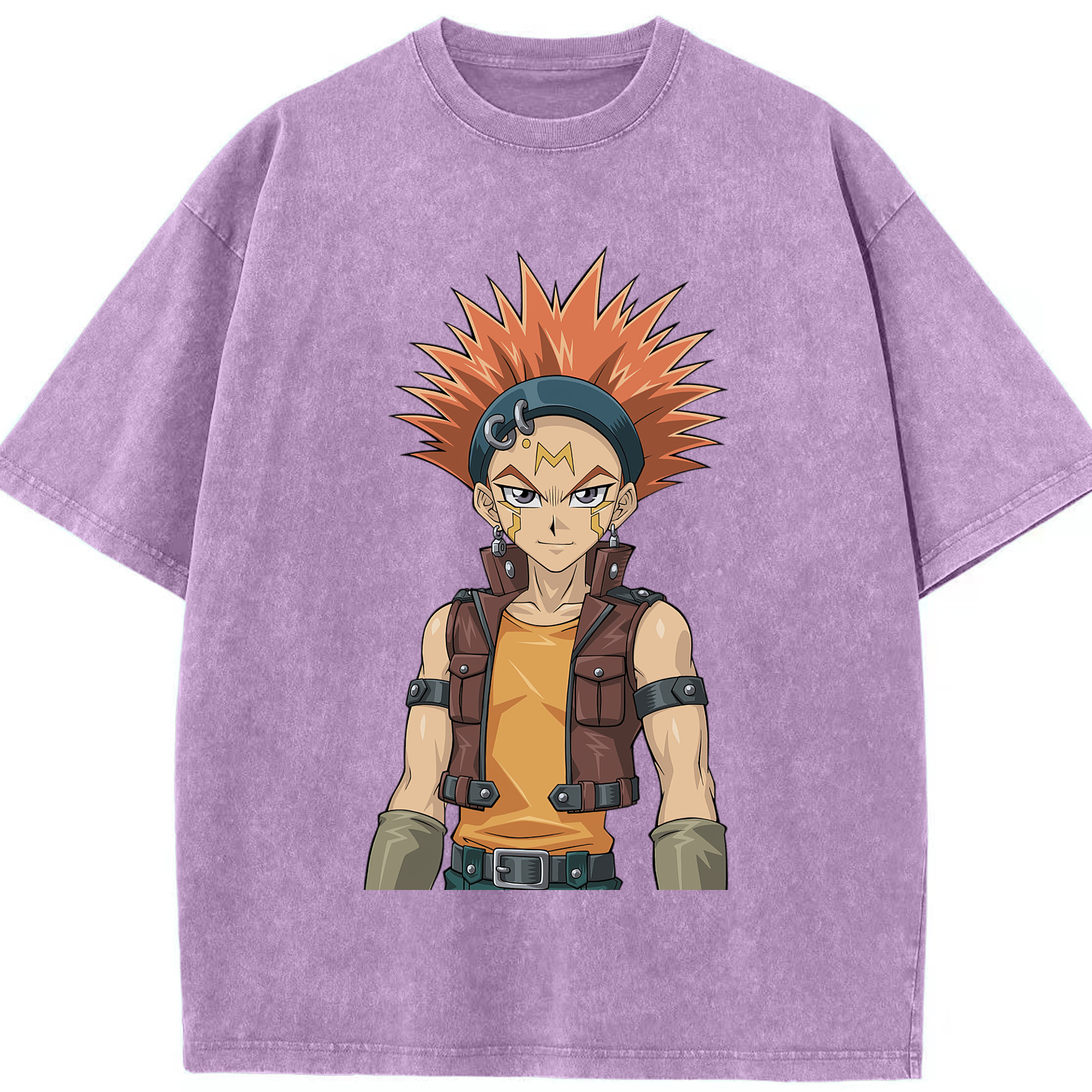 （画像用） 遊☆戯☆王 Yu-Gi-Oh! 綿100% ヴィンテージ風 半袖Tシャツ（フロントプリント）