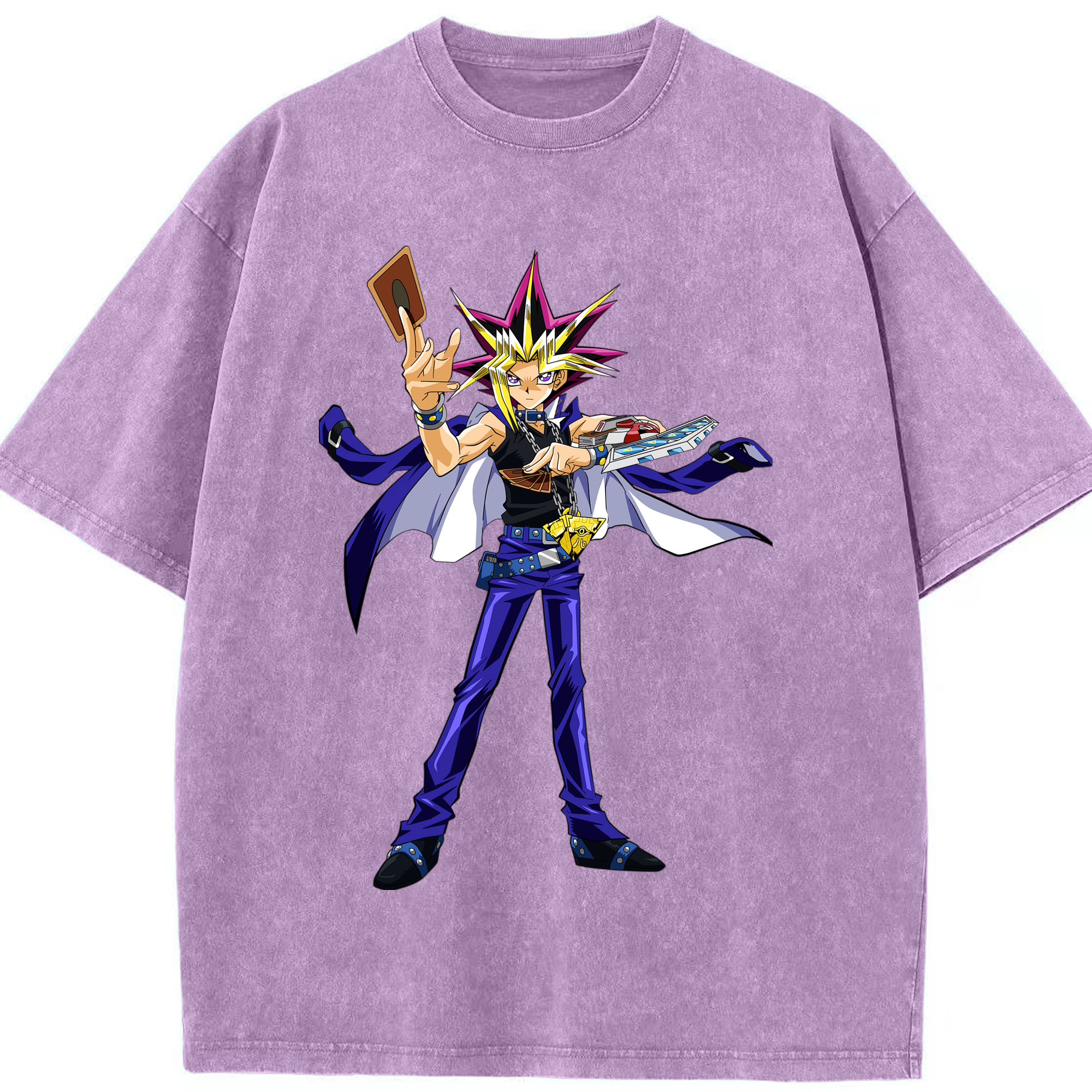 （画像用） 遊☆戯☆王 Yu-Gi-Oh! 綿100% ヴィンテージ風 半袖Tシャツ（フロントプリント）