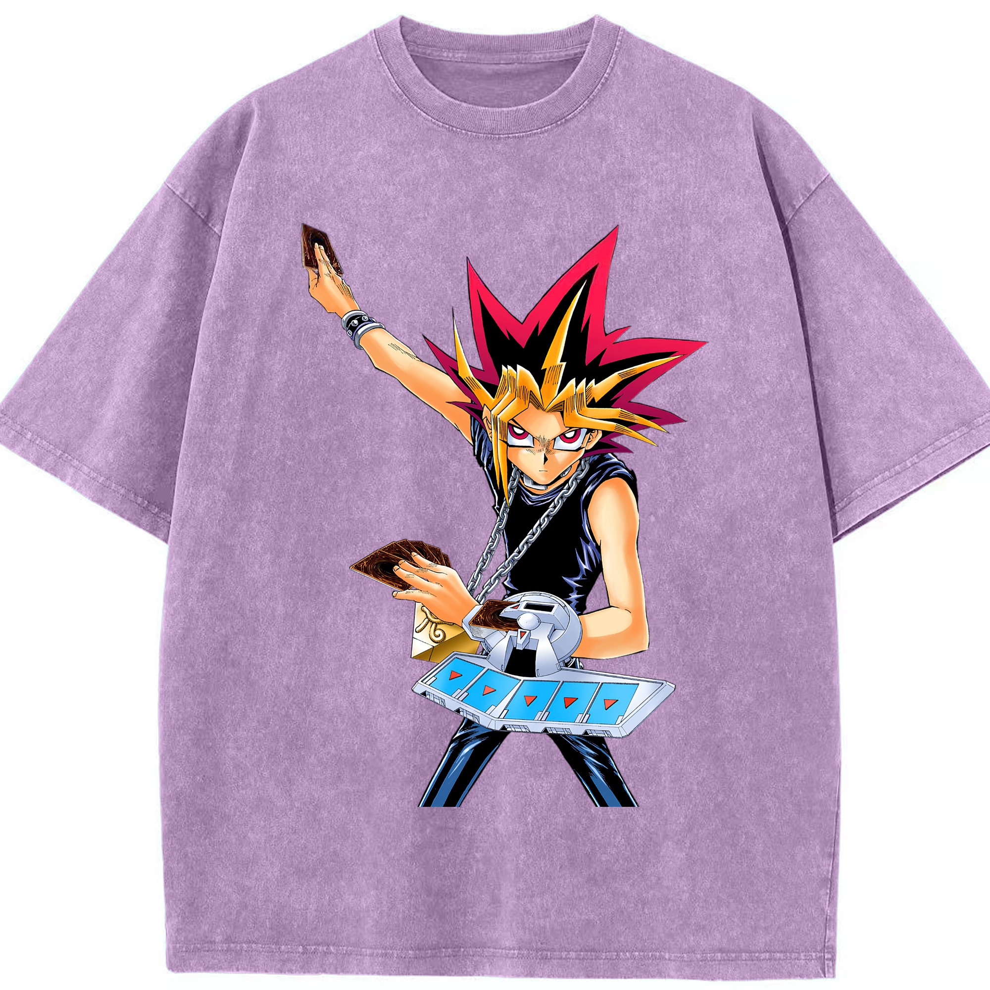 （画像用） 遊☆戯☆王 Yu-Gi-Oh! 綿100% ヴィンテージ風 半袖Tシャツ（フロントプリント）