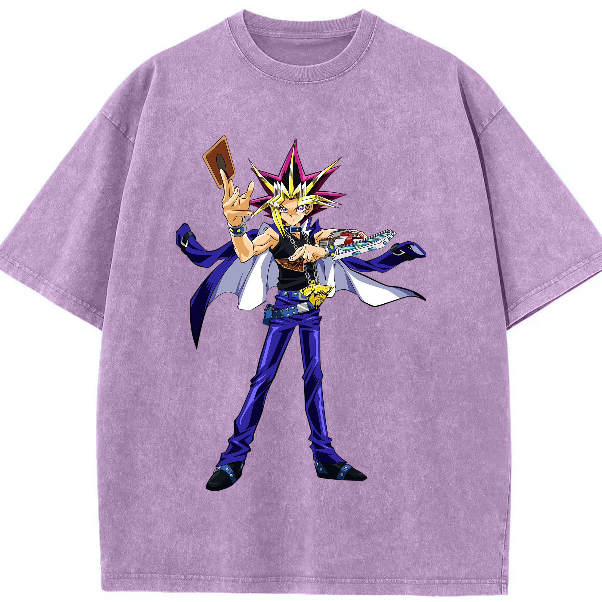 （画像用） 遊☆戯☆王 Yu-Gi-Oh! 綿100% ヴィンテージ風 半袖Tシャツ（フロントプリント）