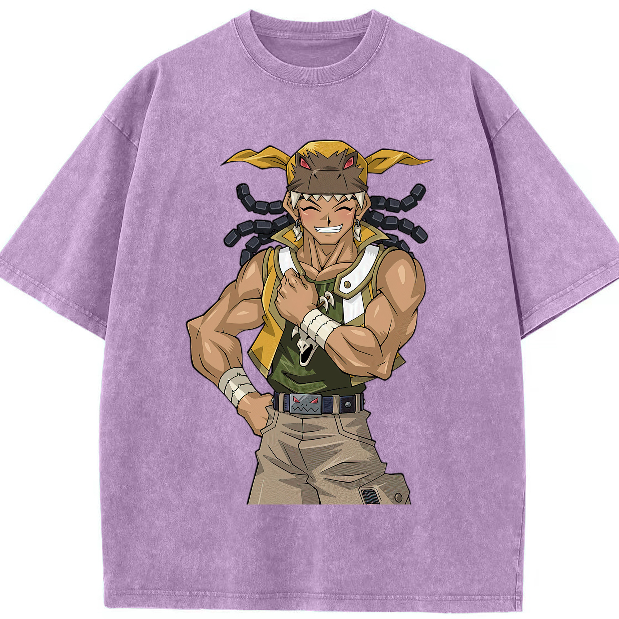 （画像用） 遊☆戯☆王 Yu-Gi-Oh! 綿100% ヴィンテージ風 半袖Tシャツ（フロントプリント）