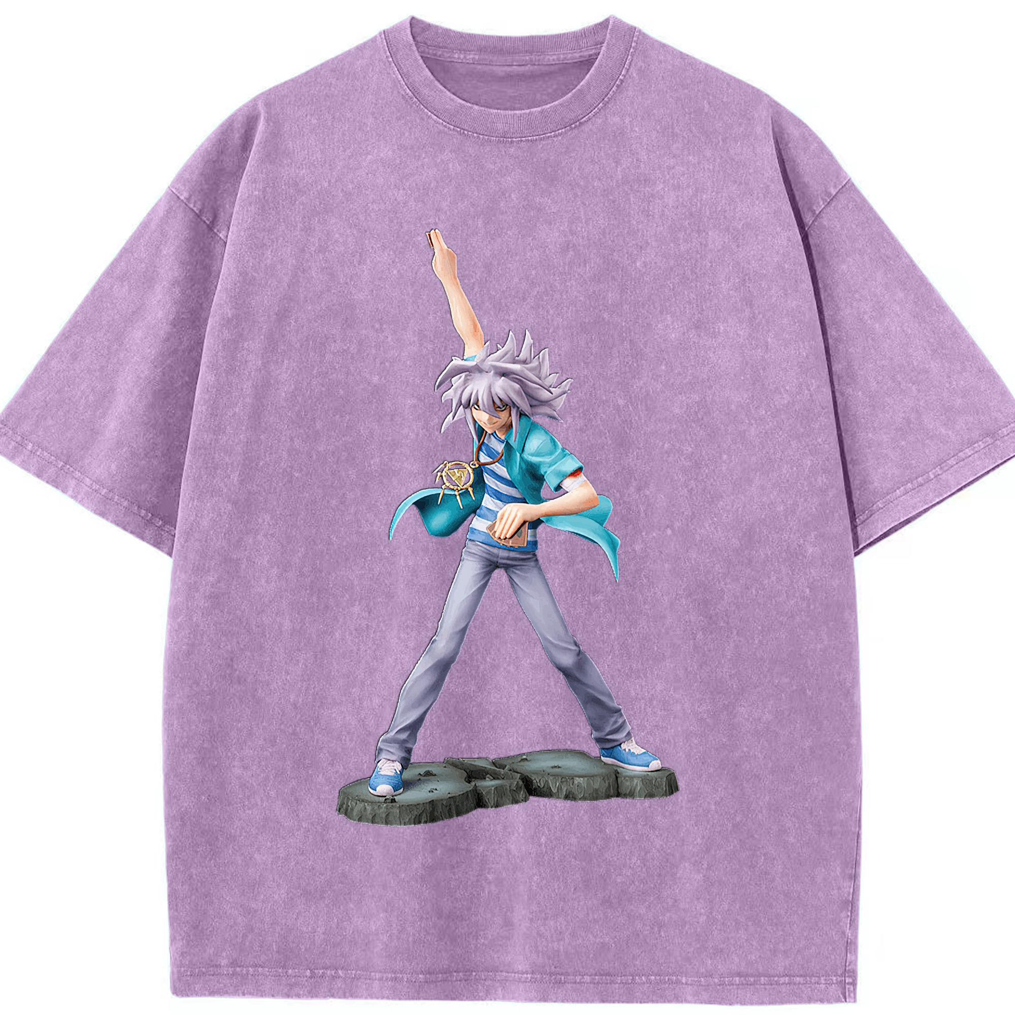 （画像用） 遊☆戯☆王 Yu-Gi-Oh! 綿100% ヴィンテージ風 半袖Tシャツ（フロントプリント）