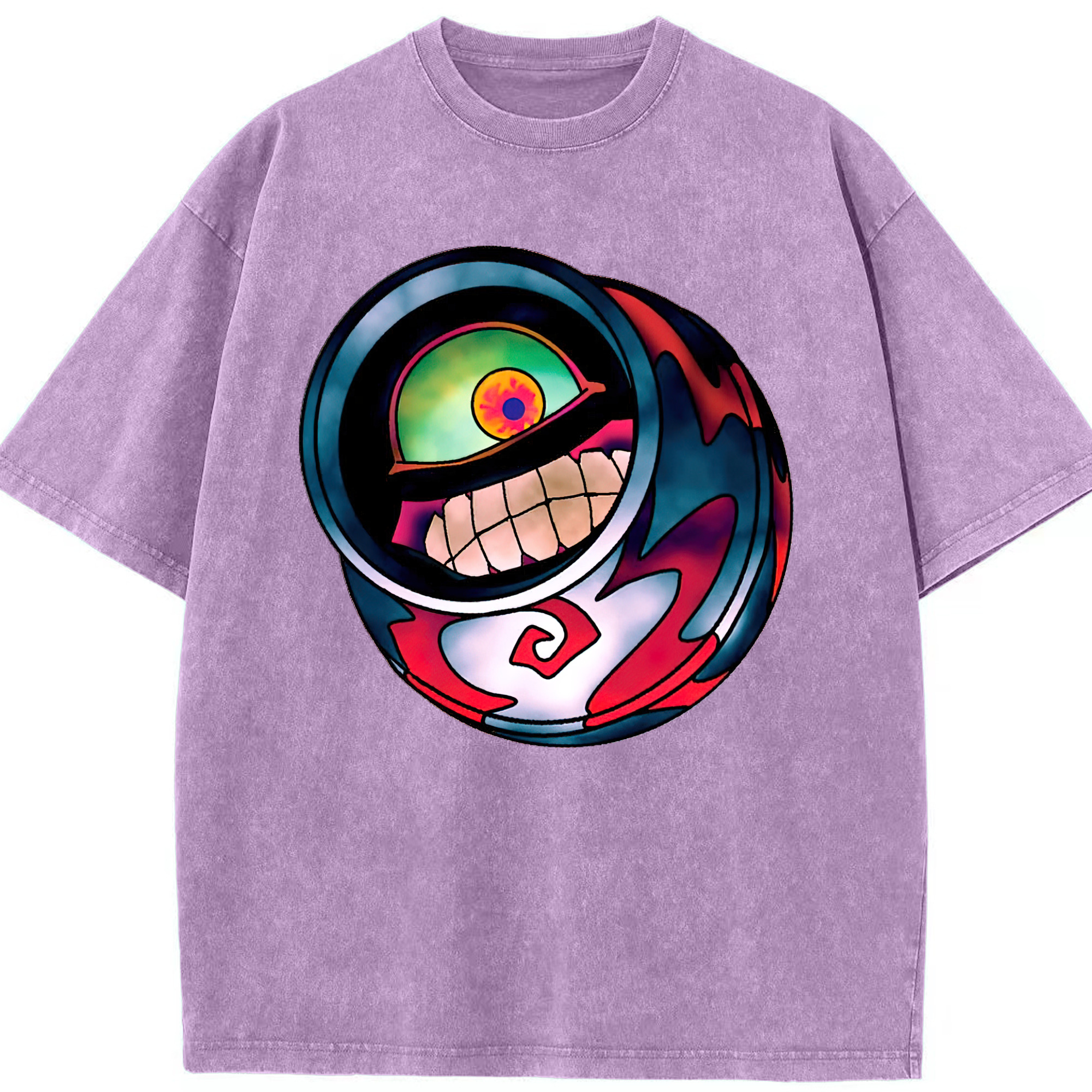 （画像用） 遊☆戯☆王 Yu-Gi-Oh! 綿100% ヴィンテージ風 半袖Tシャツ（フロントプリント）