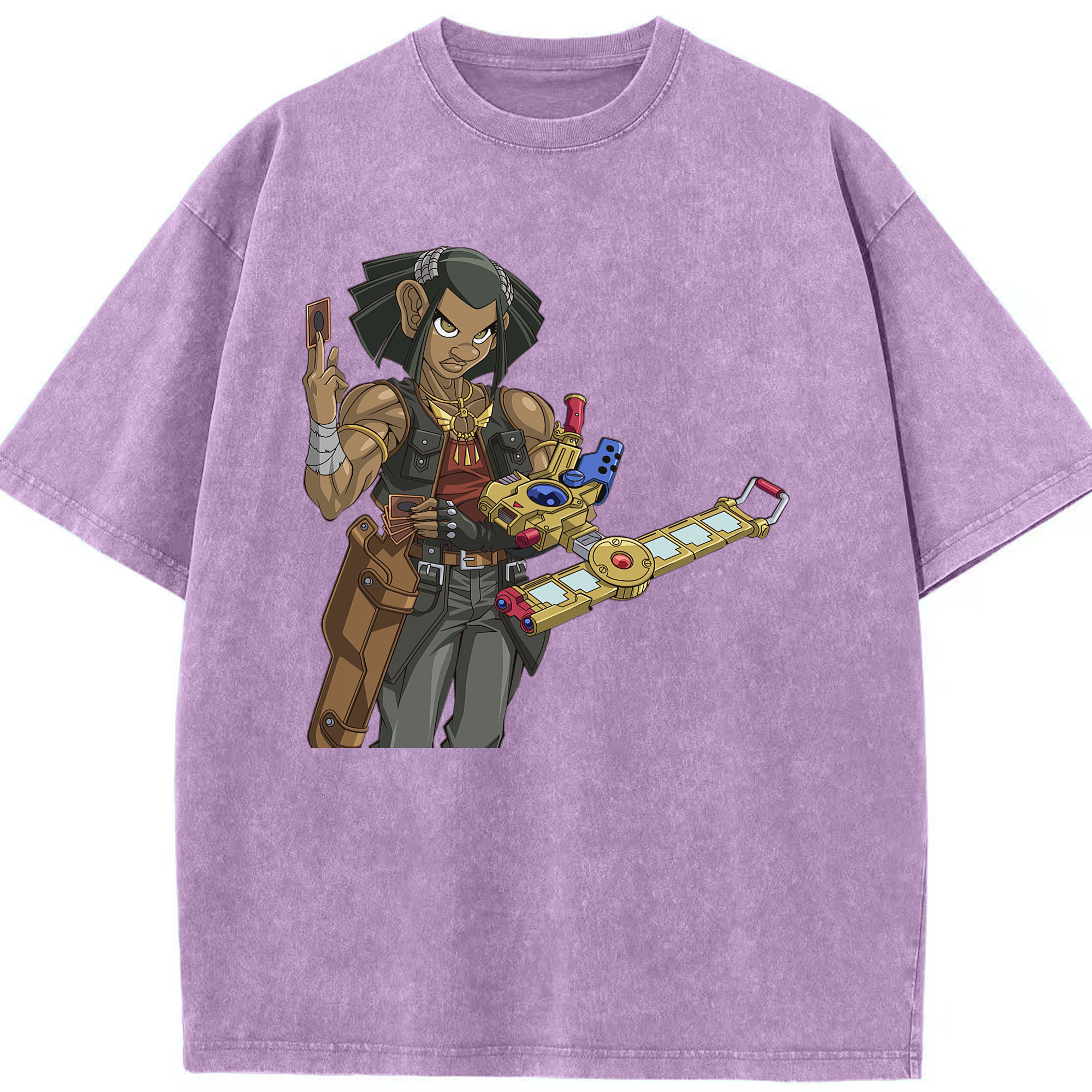 （画像用） 遊☆戯☆王 Yu-Gi-Oh! 綿100% ヴィンテージ風 半袖Tシャツ（フロントプリント）