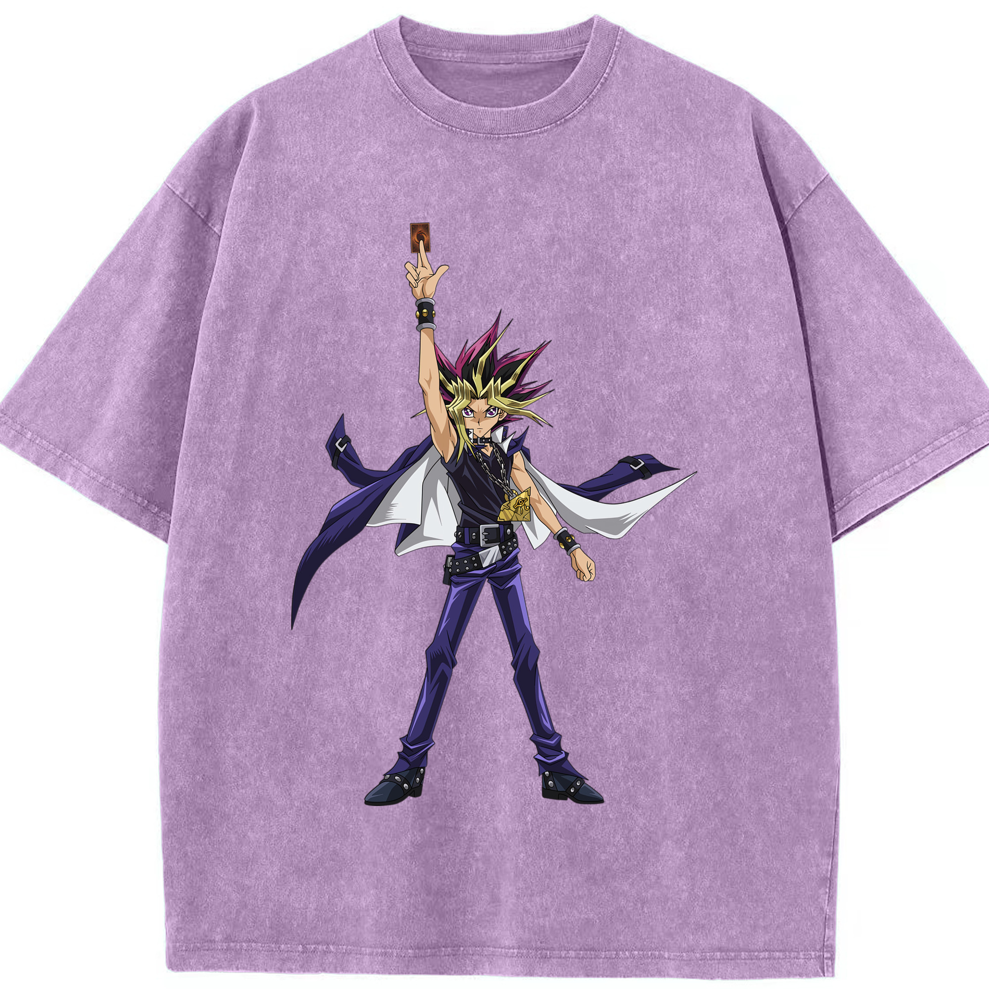 （画像用） 遊☆戯☆王 Yu-Gi-Oh! 綿100% ヴィンテージ風 半袖Tシャツ（フロントプリント）