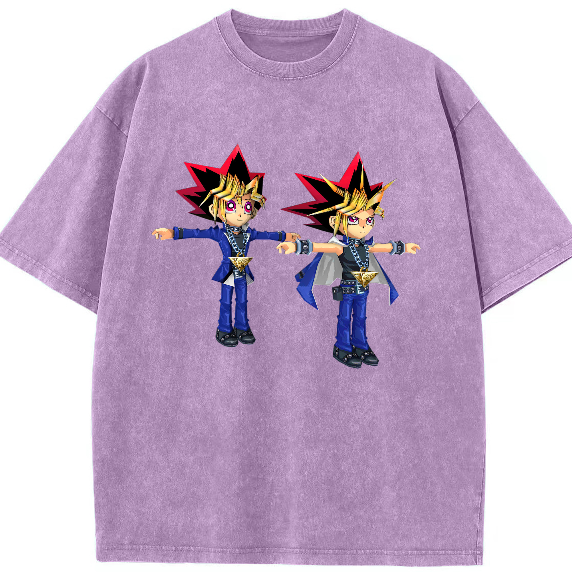 （画像用） 遊☆戯☆王 Yu-Gi-Oh! 綿100% ヴィンテージ風 半袖Tシャツ（フロントプリント）