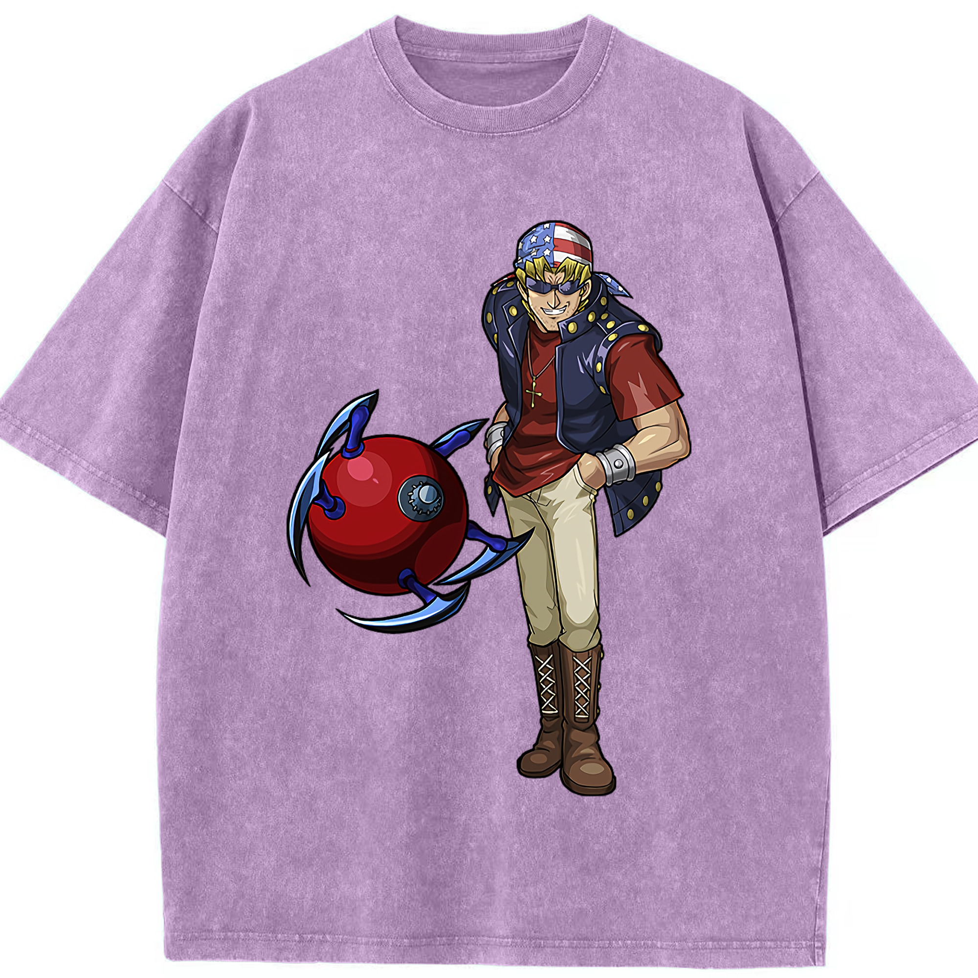 （画像用） 遊☆戯☆王 Yu-Gi-Oh! 綿100% ヴィンテージ風 半袖Tシャツ（フロントプリント）