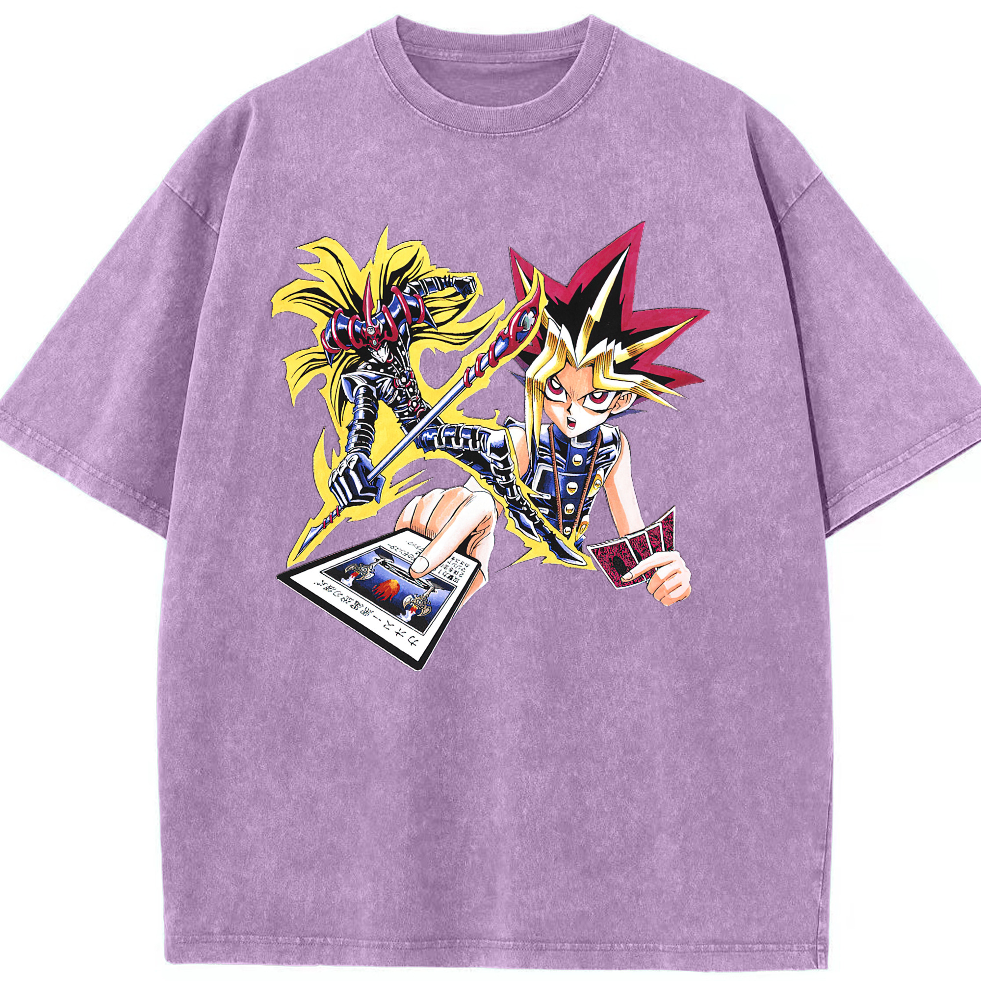（画像用） 遊☆戯☆王 Yu-Gi-Oh! 綿100% ヴィンテージ風 半袖Tシャツ（フロントプリント）