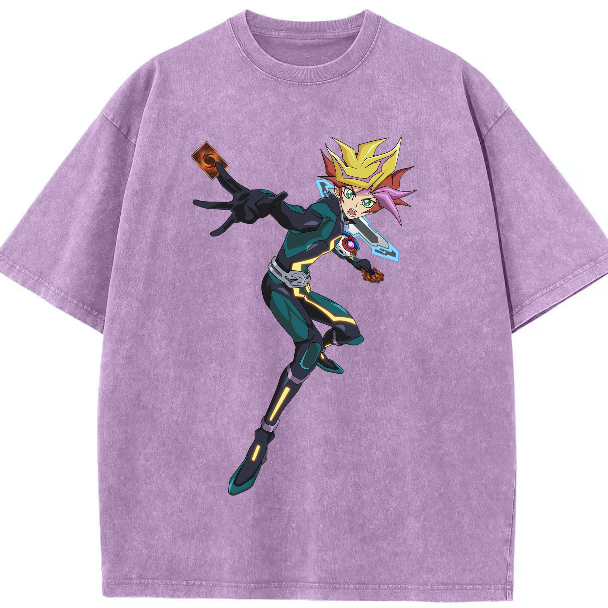 （画像用） 遊☆戯☆王 Yu-Gi-Oh! 綿100% ヴィンテージ風 半袖Tシャツ（フロントプリント）