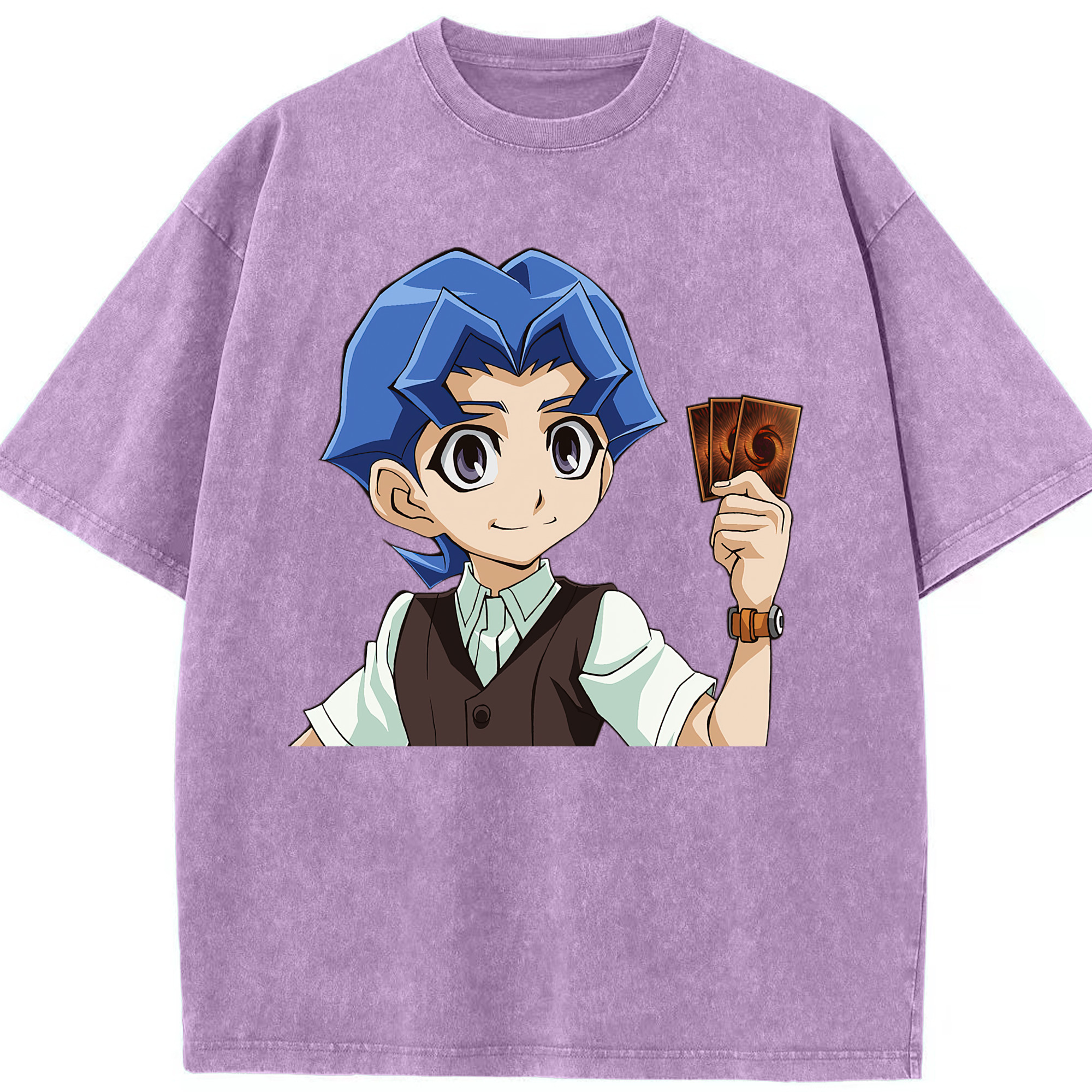 （画像用） 遊☆戯☆王 Yu-Gi-Oh! 綿100% ヴィンテージ風 半袖Tシャツ（フロントプリント）